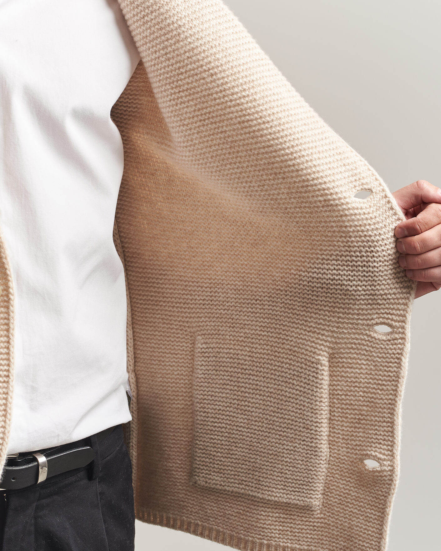 Men | Sweaters & Knitwear | Altea | Wool Cardigan Jacket Beige