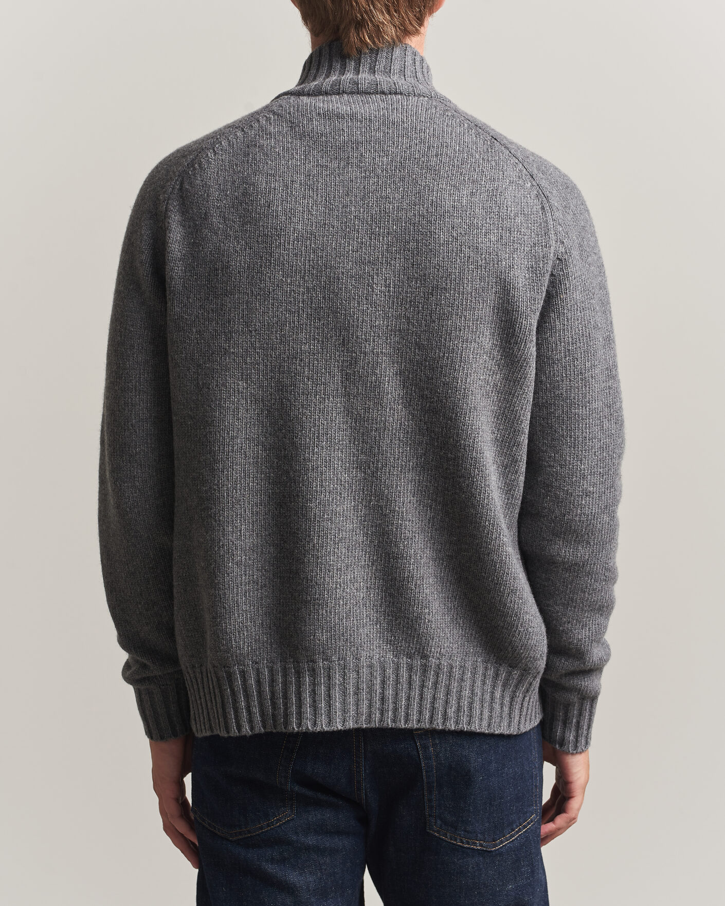 Men | Sweaters & Knitwear | Altea | Raglan Sleeve Buttoned Cardigan Grey Melange