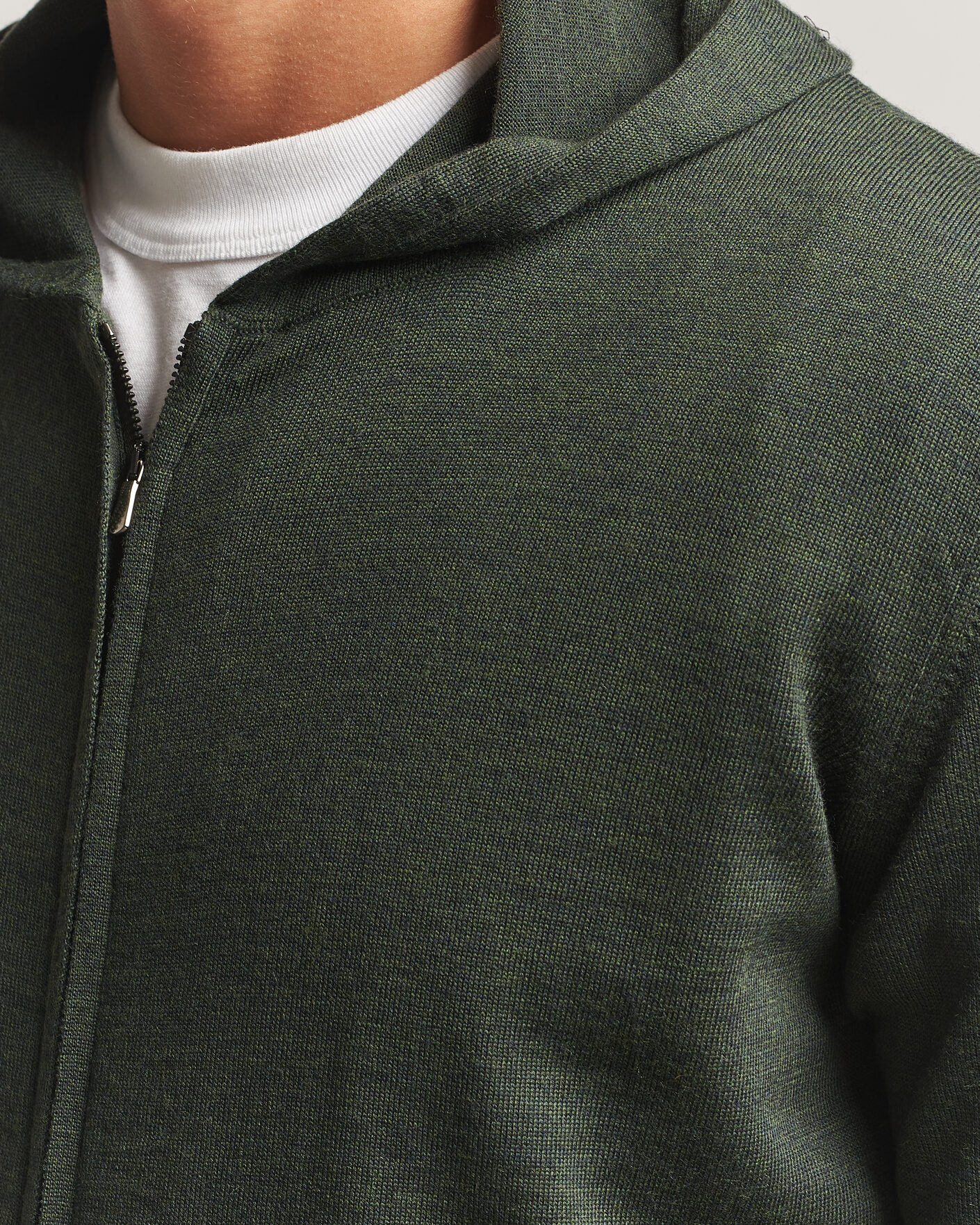 Men | Sweaters & Knitwear | Altea | Merino Wool Cardigan Dark Military
