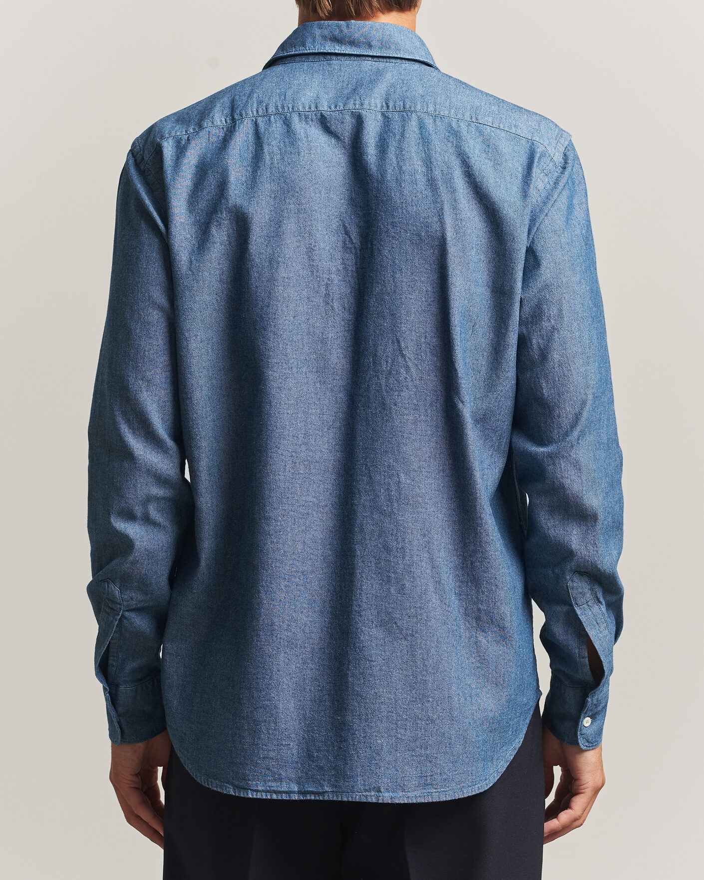 Men | Shirts | Aspesi | Chambray Shirt Blue Denim