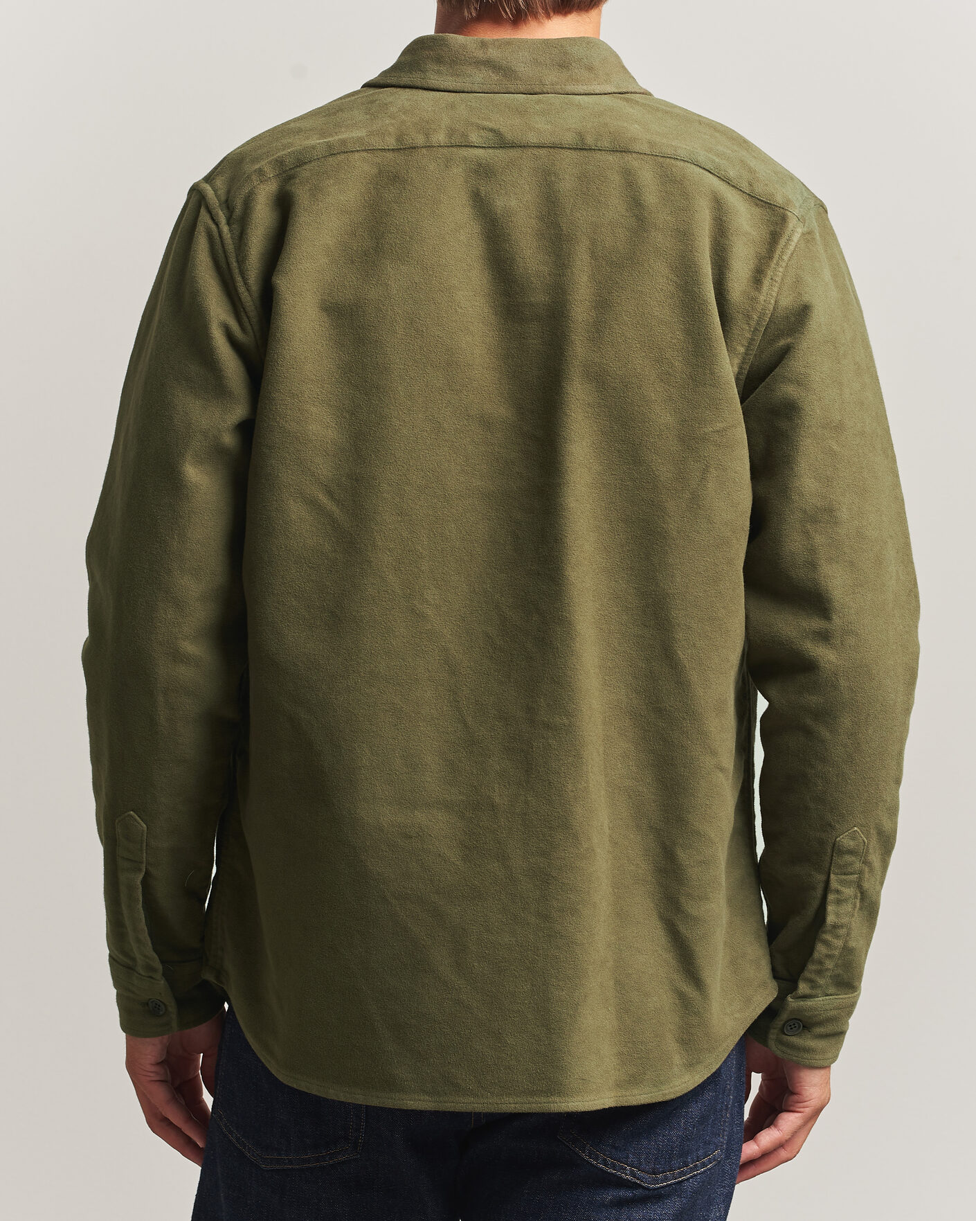 Men | Shirts | Aspesi | Moleskine Utility Shirt Military