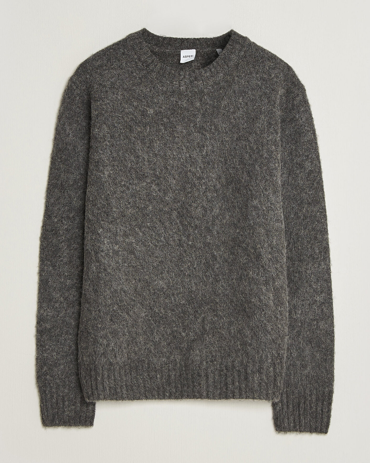 Men | Sweaters & Knitwear | Aspesi | Brushed Shetland Sweater Grey Melange