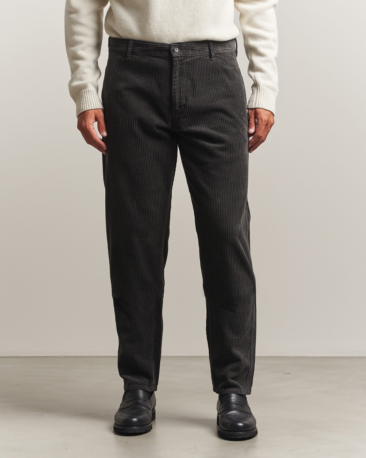 Men | Trousers | Aspesi | Corduroy Pants Dark Brown