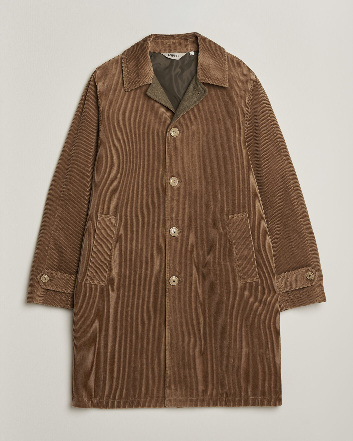 Men | Coats & Jackets | Aspesi | Corduroy Raglan Coat Beige