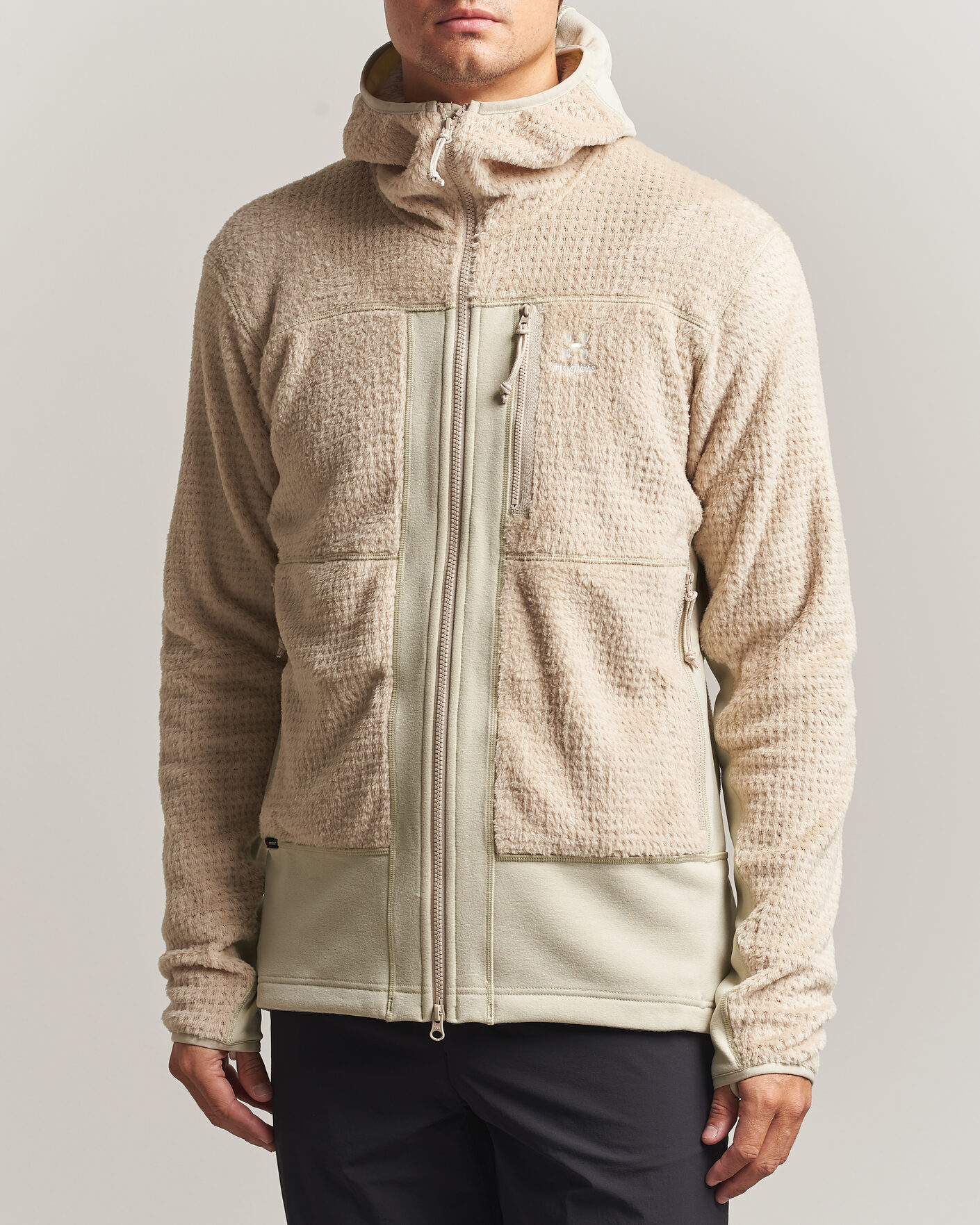 Men | Sweaters & Knitwear | Haglöfs | Vassi Technical Mid Layer Chalk Beige