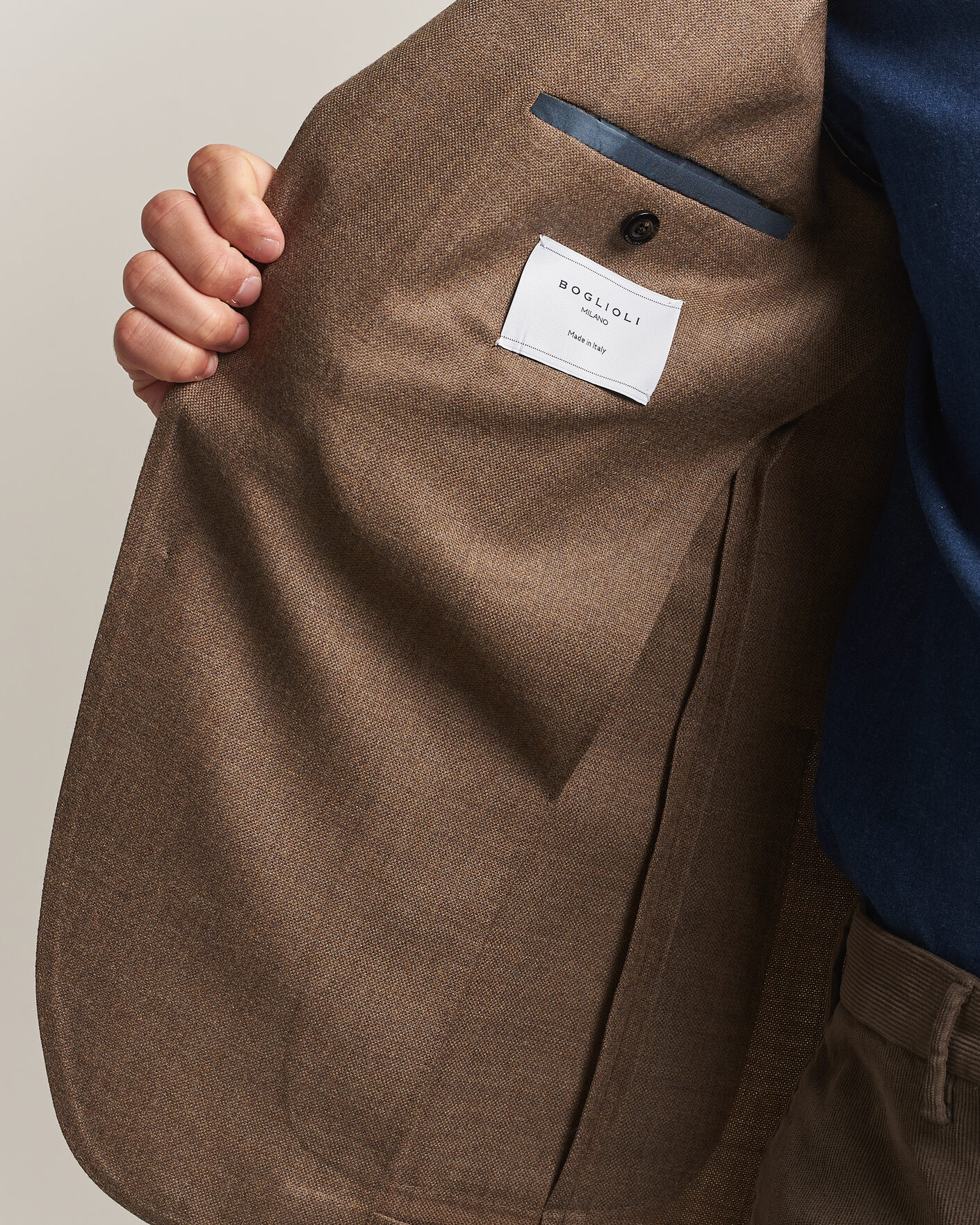 Men | Blazers | Boglioli | K Jacket Wool Hopsack Blazer Beige