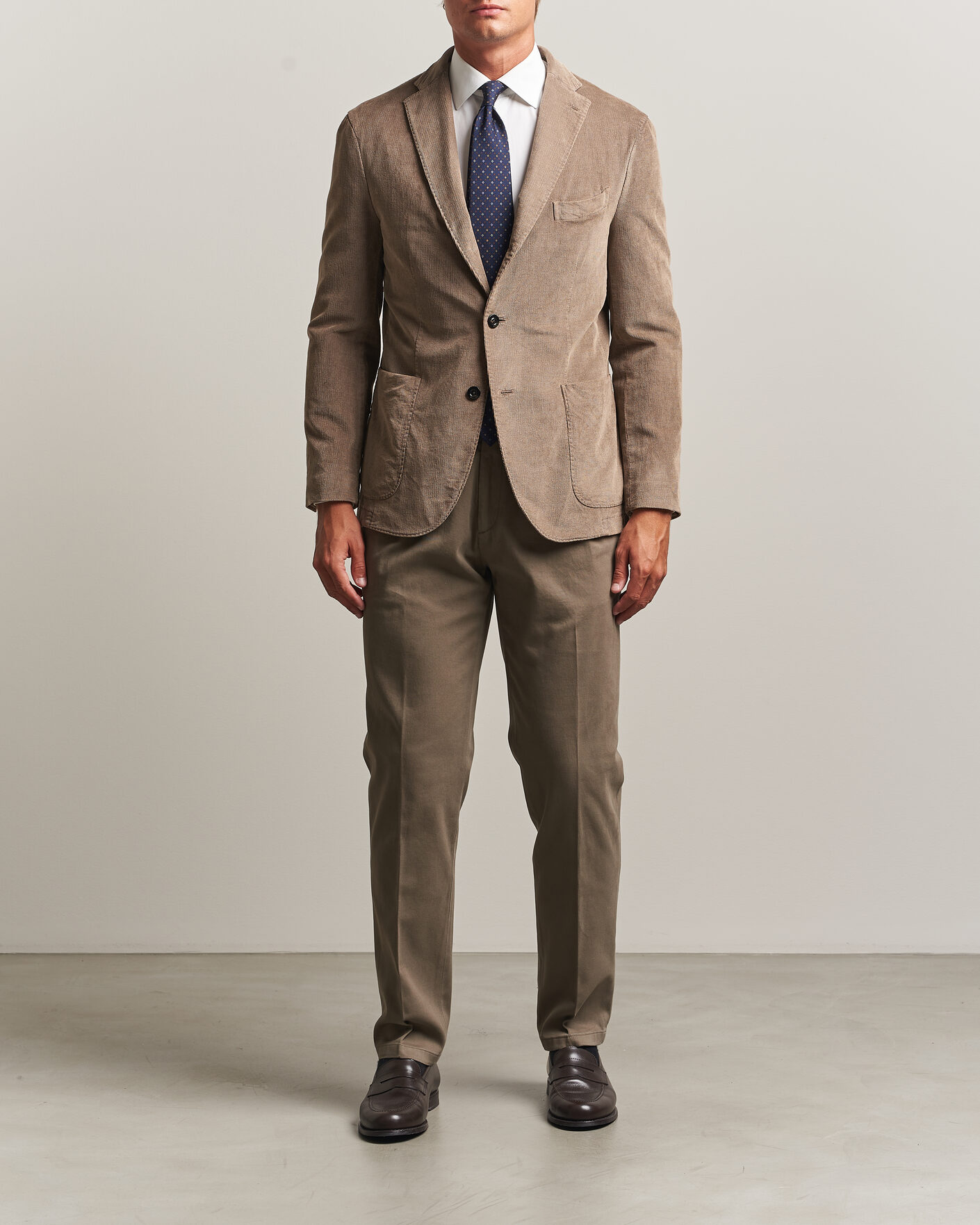 Men | Blazers | Boglioli | K Jacket Corduroy Blazer Taupe