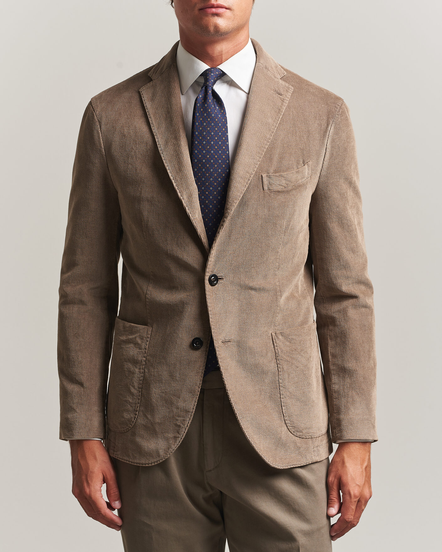 Men | Blazers | Boglioli | K Jacket Corduroy Blazer Taupe