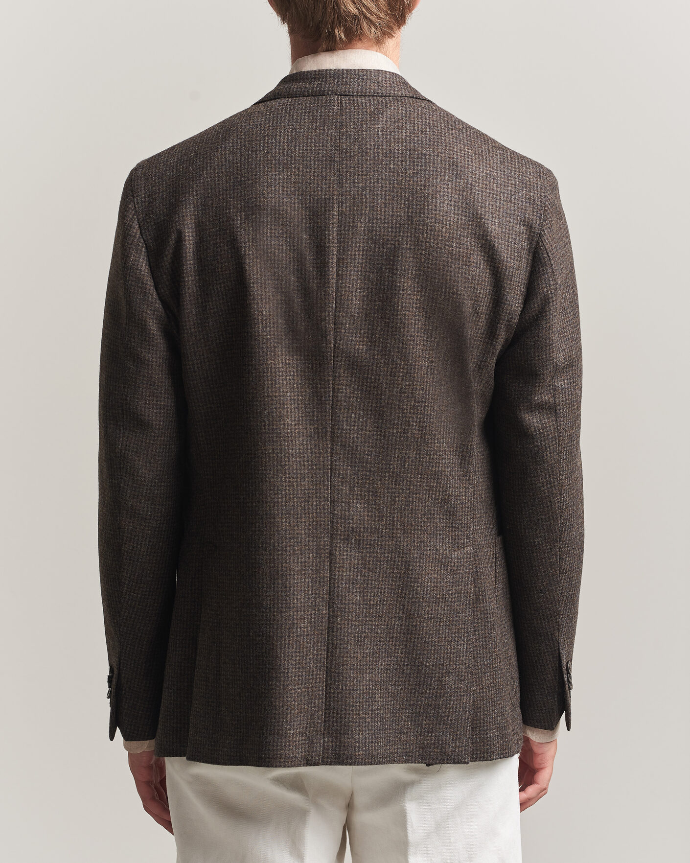 Men | Blazers | Boglioli | K Jacket Wool Houndstooth Blazer Dark Brown
