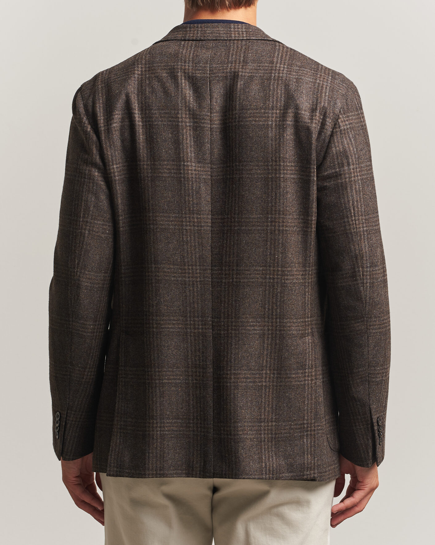 Men | Blazers | Boglioli | K Jacket Wool Check Blazer Dark Brown