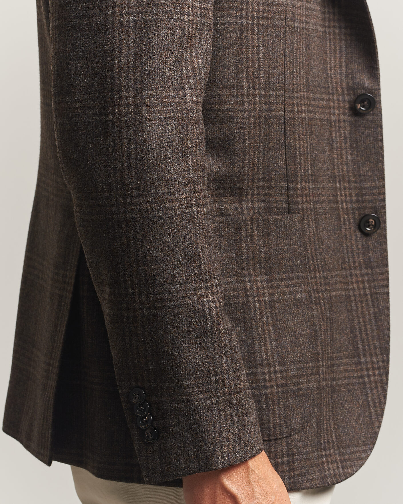 Men | Blazers | Boglioli | K Jacket Wool Check Blazer Dark Brown