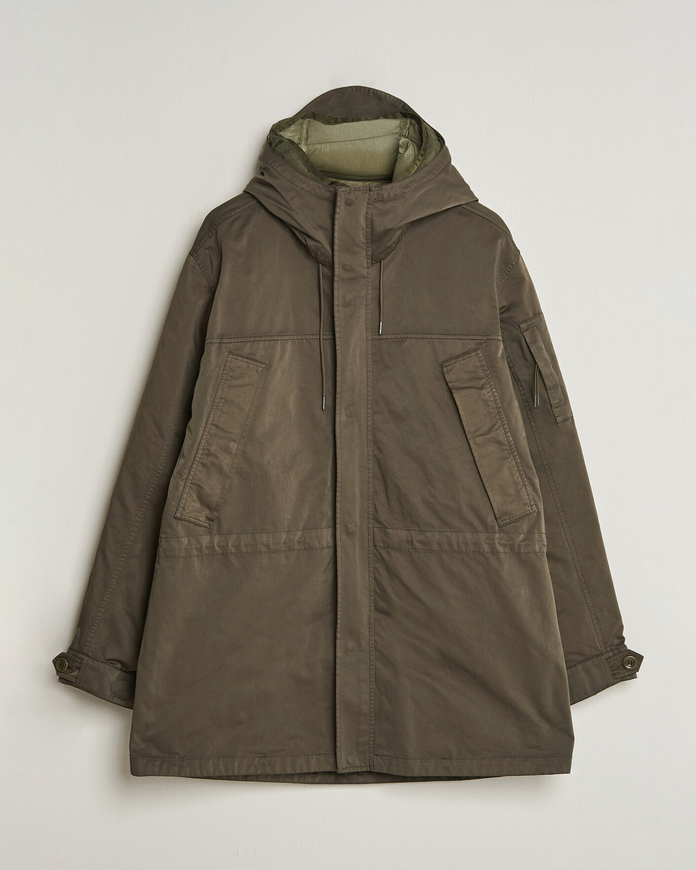 Men | Coats & Jackets | C.P. Company | Micro Kei 2 in 1 Nylon Parka Olive