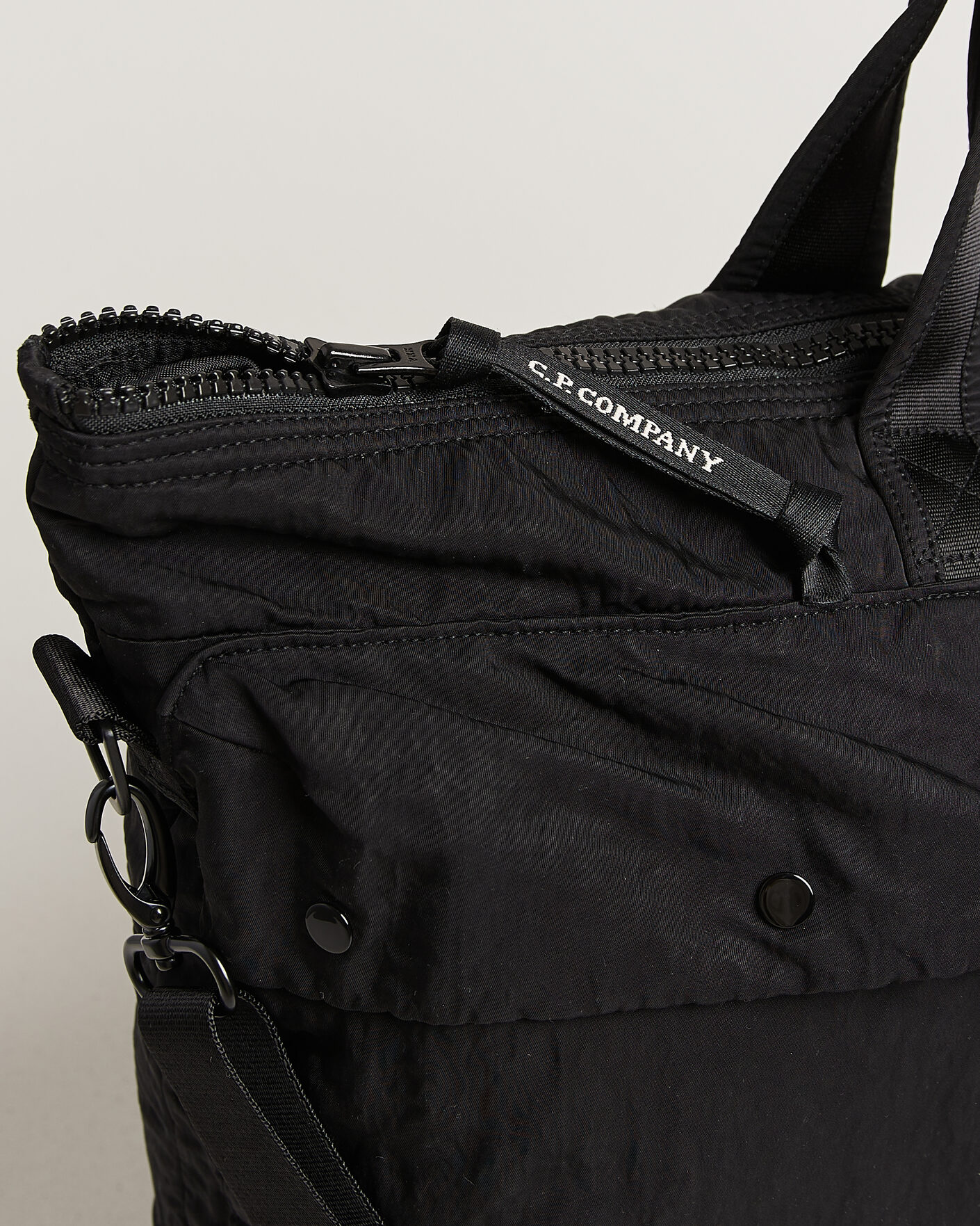Men | Bags | C.P. Company | Nylon B Zip Tote Bag Black