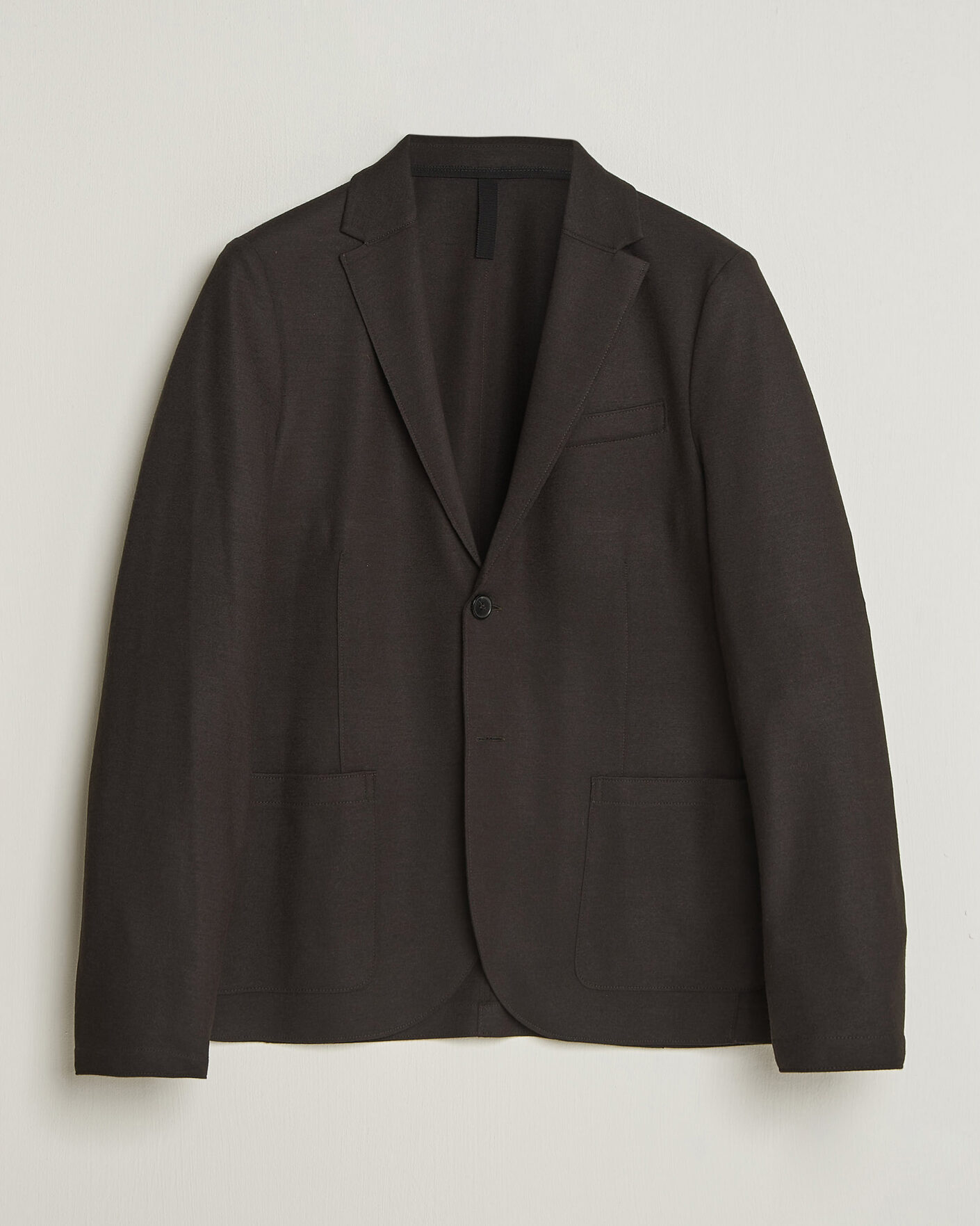 Men | Blazers | Harris Wharf London | Two Button Superfine Merino Blazer Brown