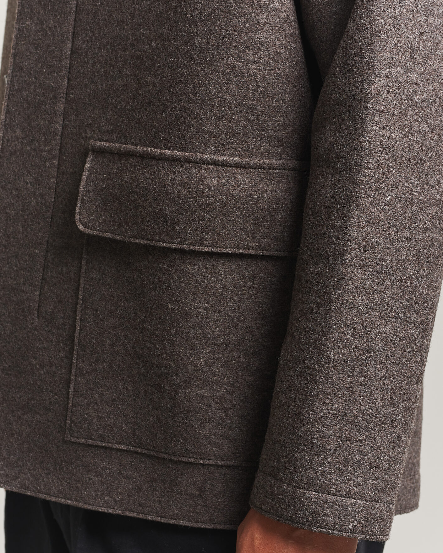 Men | Coats & Jackets | Harris Wharf London | Country Wool Jacket Brown/Grey