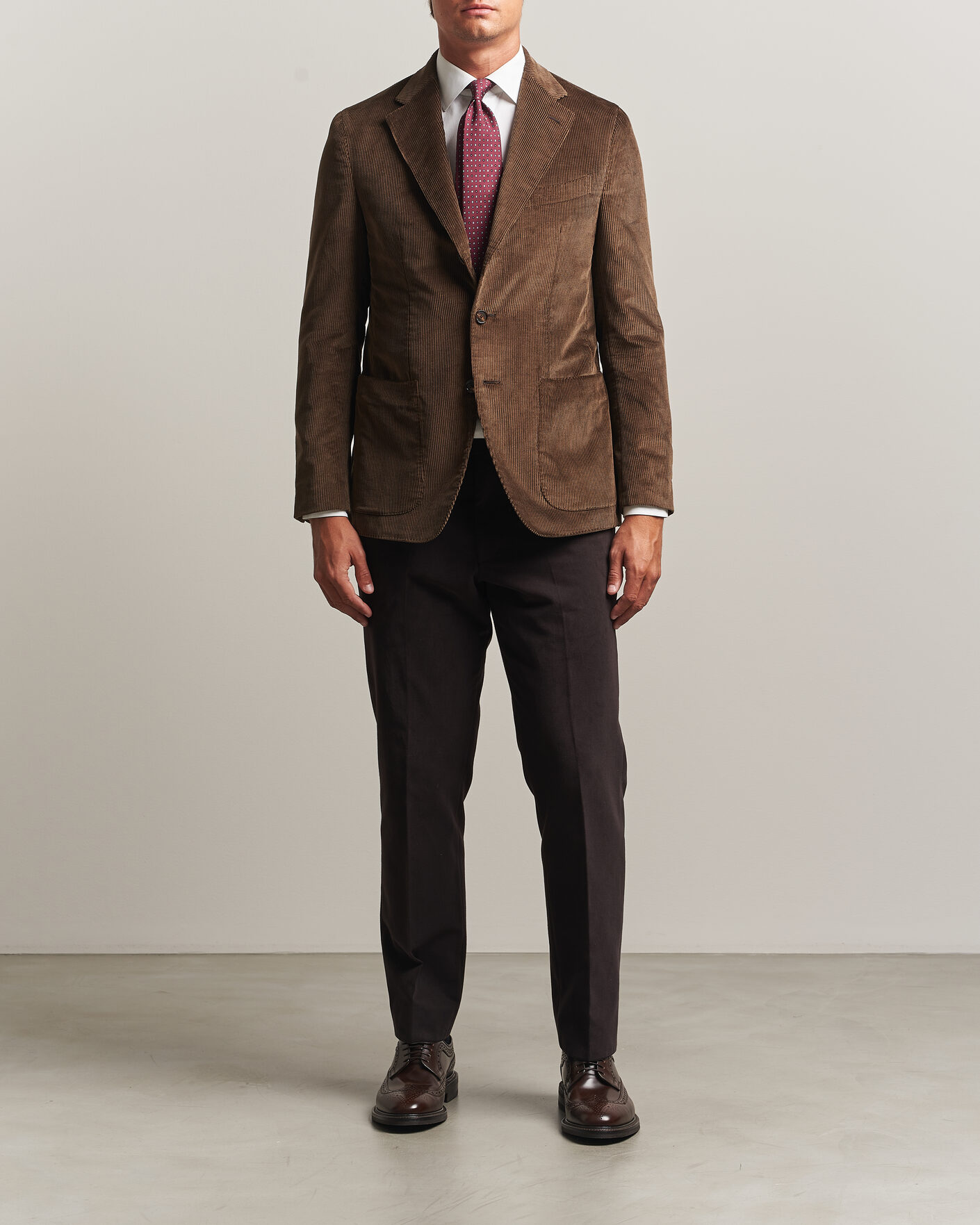 Men | Blazers | Caruso | Aida Corduroy Blazer Dark Brown