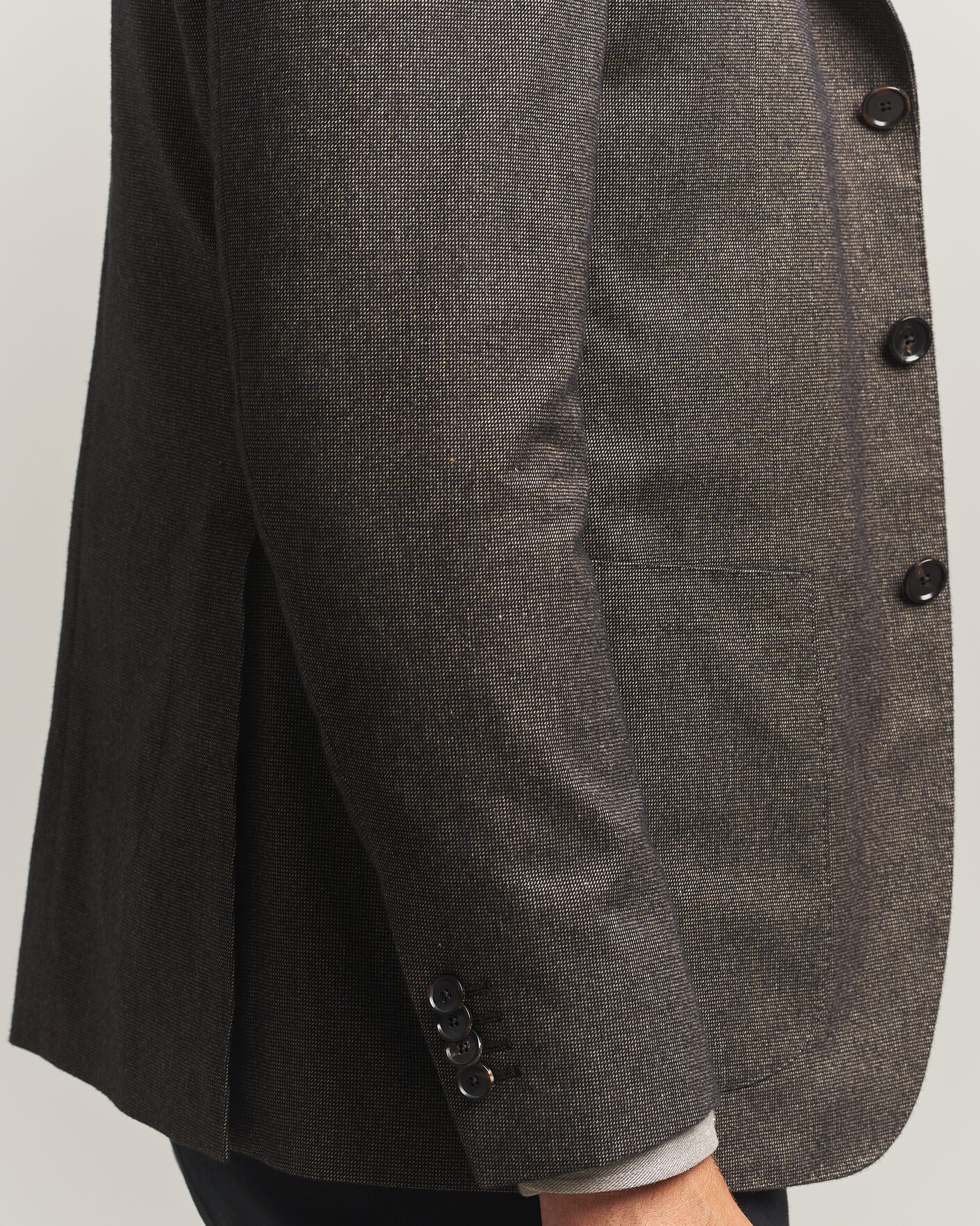 Men | Blazers | Caruso | Aida Brushed Cotton Blazer Dark Brown