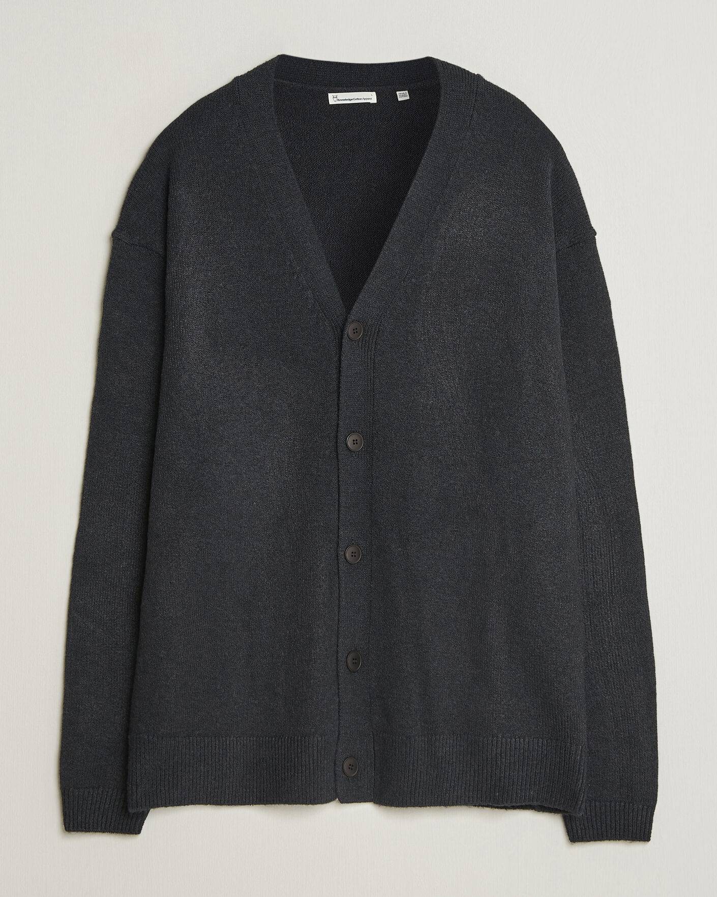 Men | Sweaters & Knitwear | KnowledgeCotton Apparel | Knitted Cardigan Black