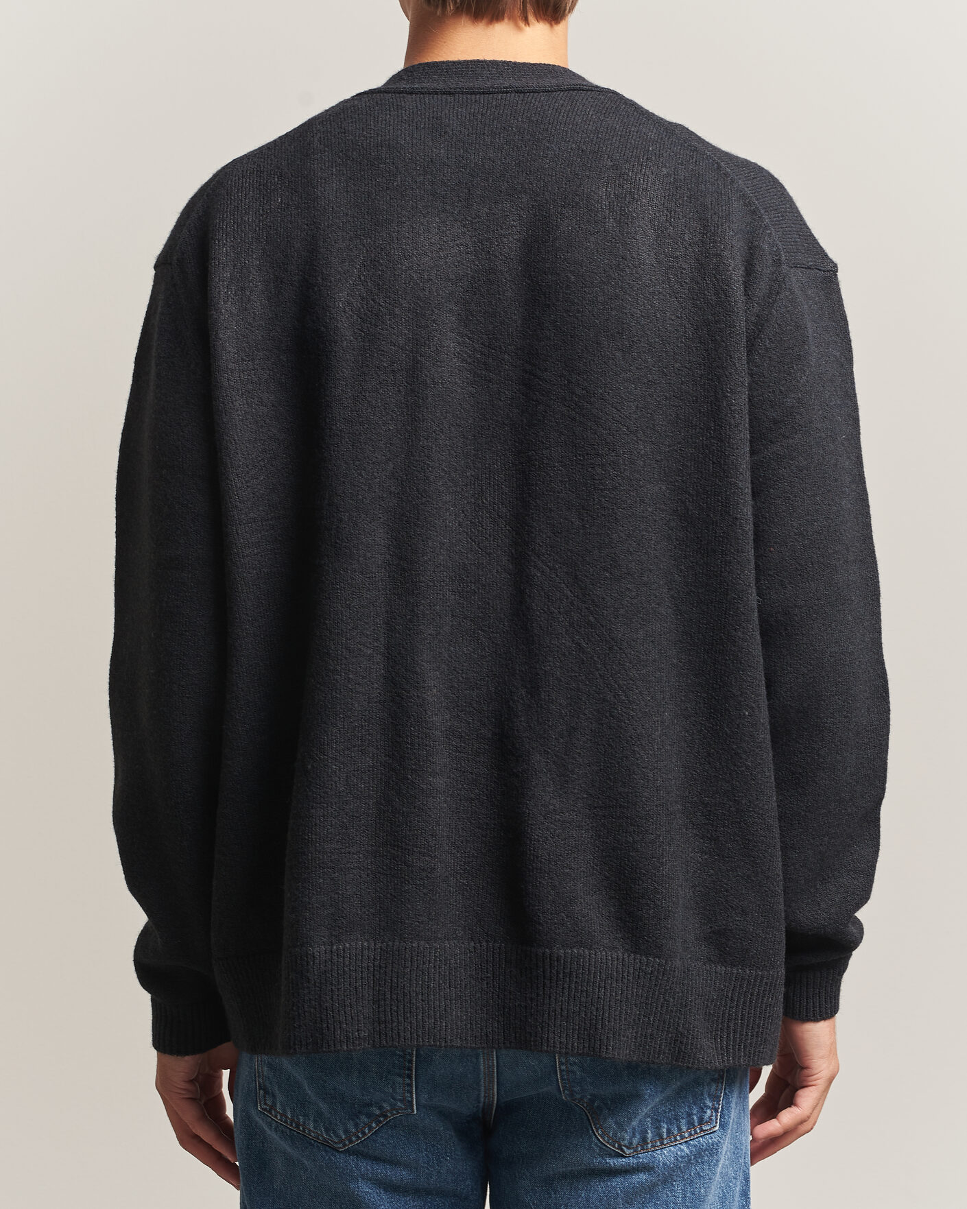Men | Sweaters & Knitwear | KnowledgeCotton Apparel | Knitted Cardigan Black