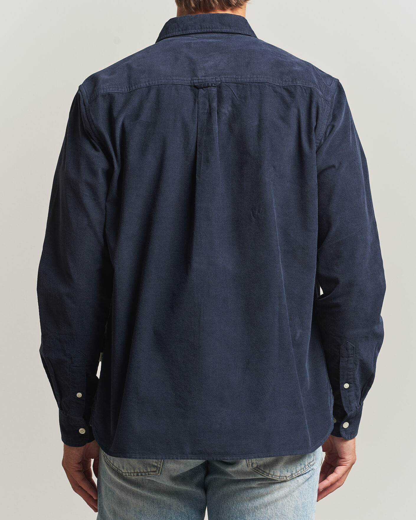Men | Shirts | KnowledgeCotton Apparel | Regular Fit Cord Shirt Night Sky