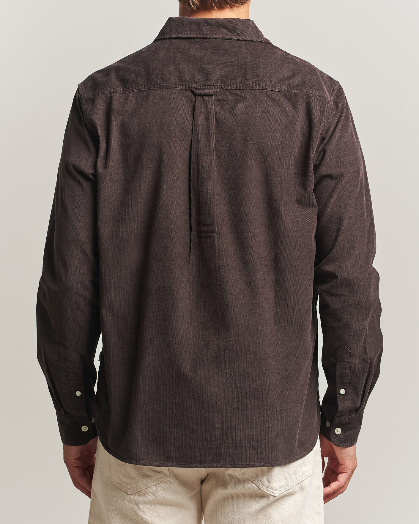 Men | Shirts | KnowledgeCotton Apparel | Regular Fit Cord Shirt Chocolate