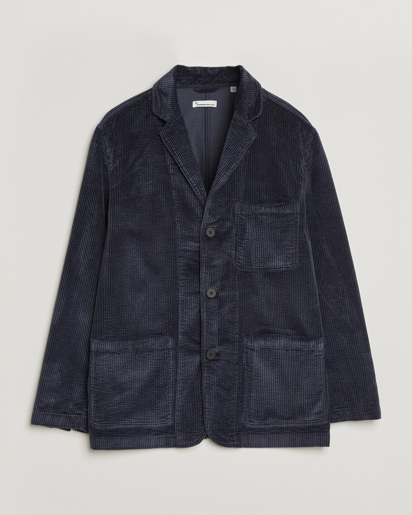 Men | Blazers | KnowledgeCotton Apparel | Cotton Corduroy Blazer Night Sky
