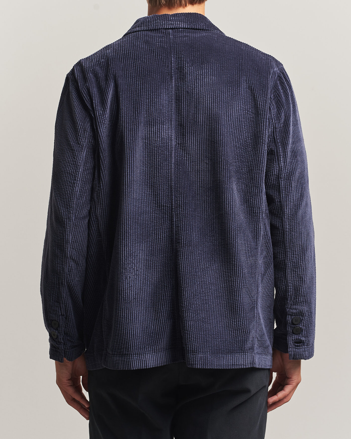 Men | Blazers | KnowledgeCotton Apparel | Cotton Corduroy Blazer Night Sky