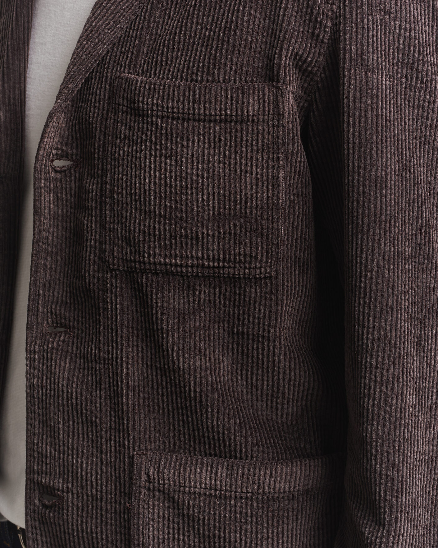 Men | Blazers | KnowledgeCotton Apparel | Cotton Corduroy Blazer Chocolate