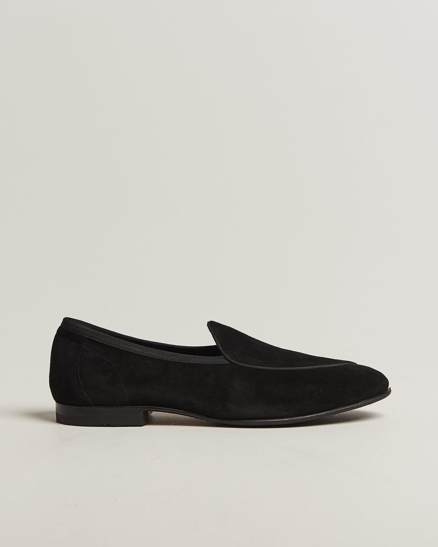 Men | Loafers | Loake 1880 | Belgrave Black Suede Belgian Loafer Black