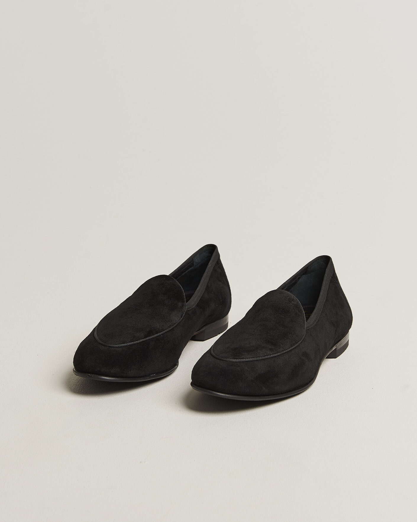 Men | Loafers | Loake 1880 | Belgrave Black Suede Belgian Loafer Black