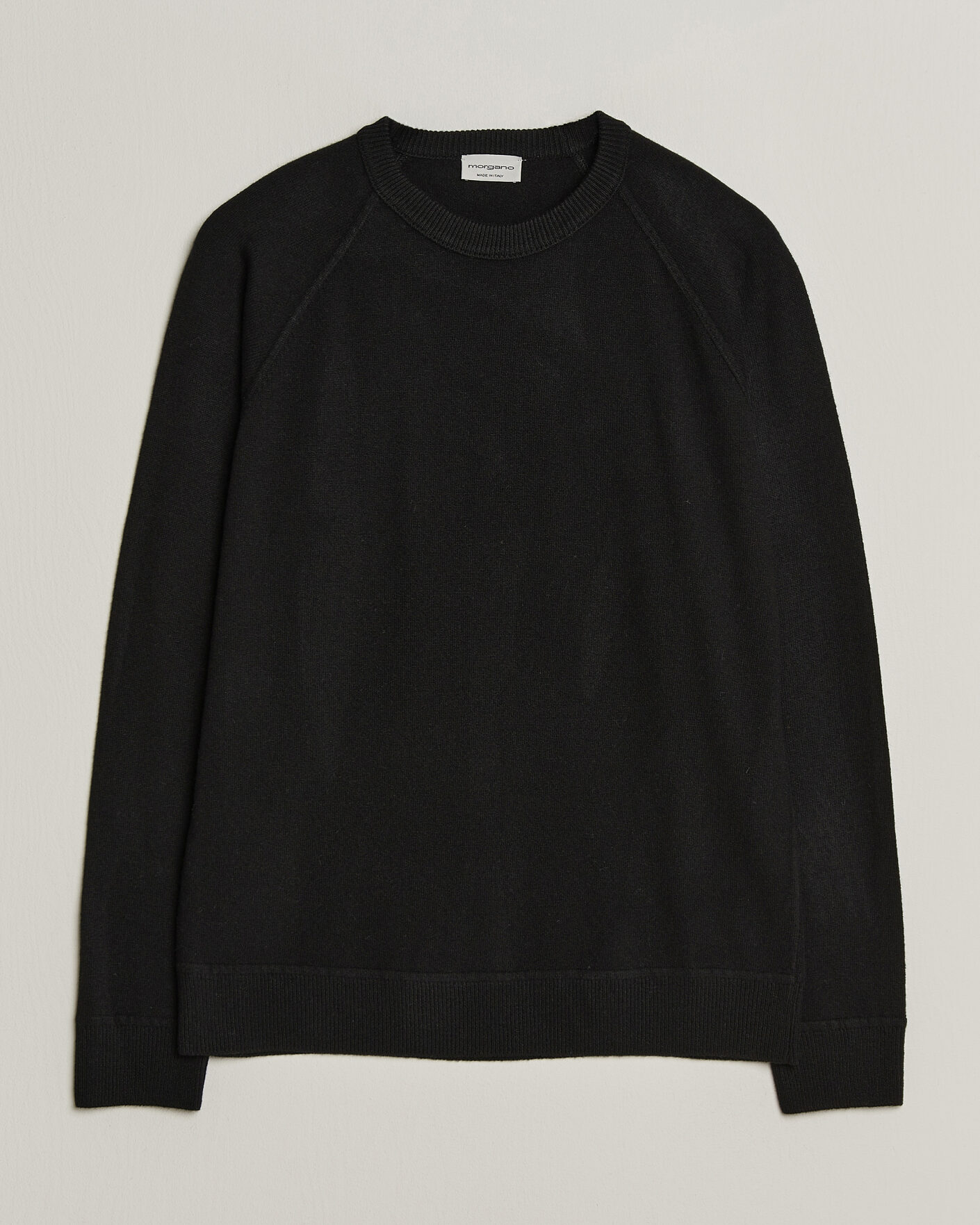 Men | Sweaters & Knitwear | Morgano | Wool/Cashmere Raglan Crew Black