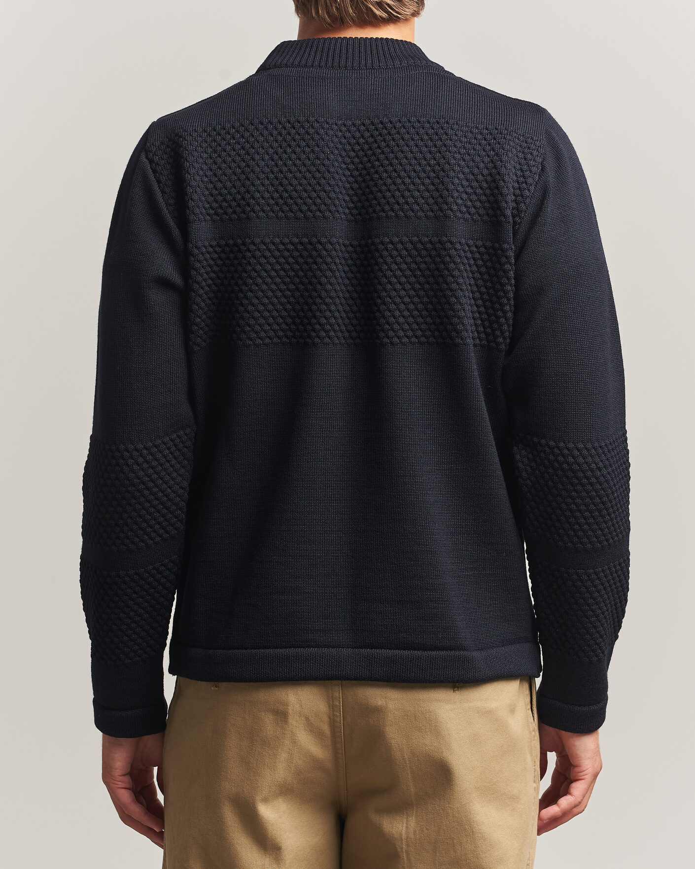 Men | Sweaters & Knitwear | S.N.S. Herning | Fisherman Mock Neck Navy Blue