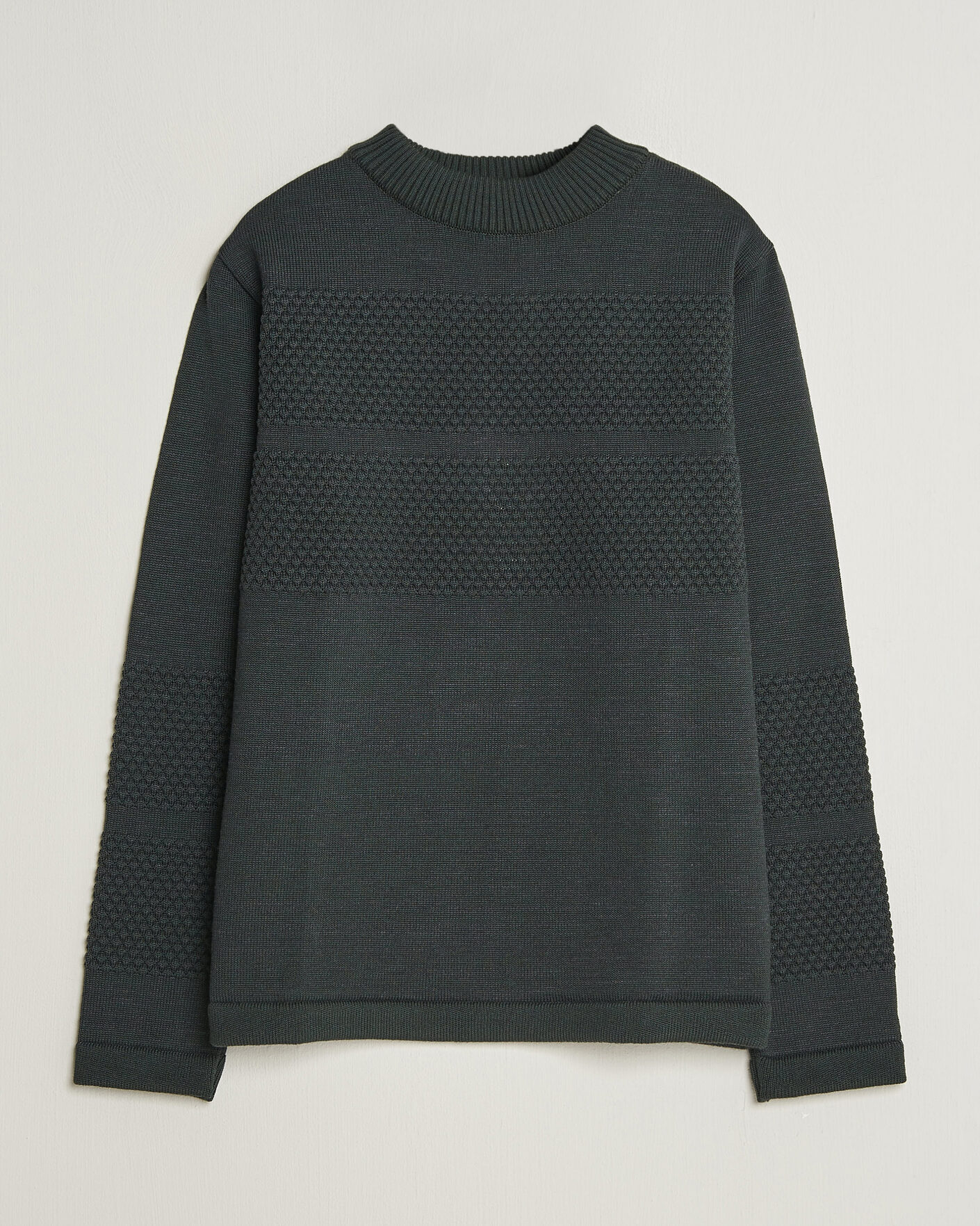 Men | Sweaters & Knitwear | S.N.S. Herning | Fisherman Mock Neck Terrain Green