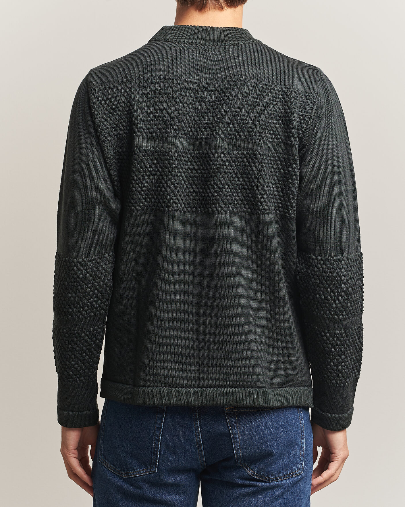 Men | Sweaters & Knitwear | S.N.S. Herning | Fisherman Mock Neck Terrain Green
