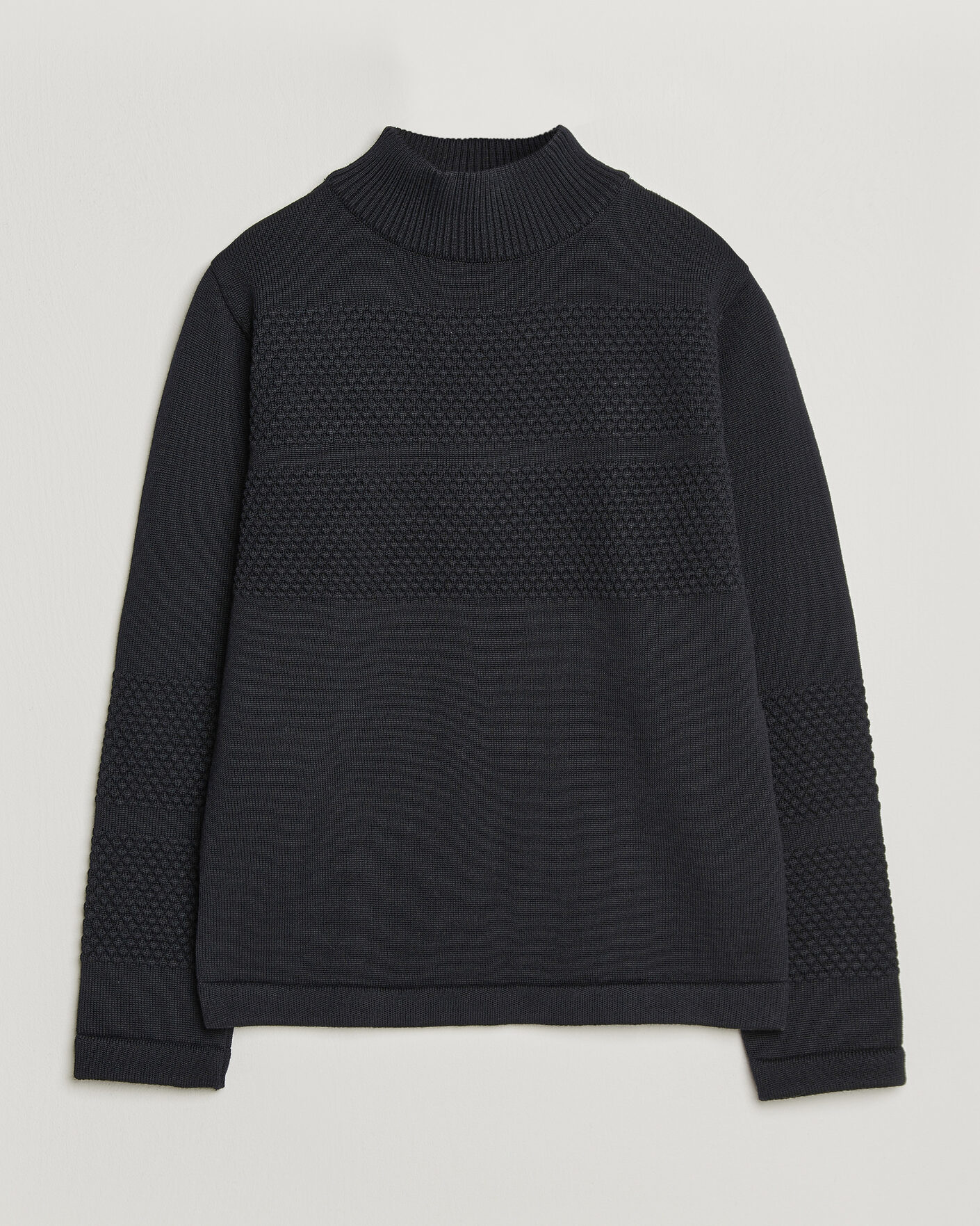 Men | Sweaters & Knitwear | S.N.S. Herning | Fisherman High Neck Navy Blue