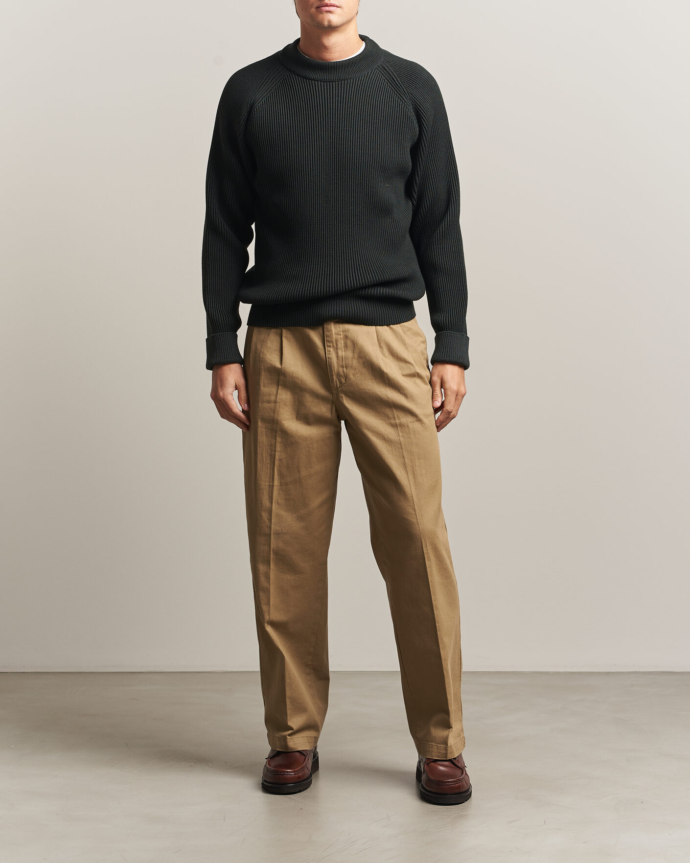 Men | Sweaters & Knitwear | S.N.S. Herning | Render Mock Neck Terrain Green