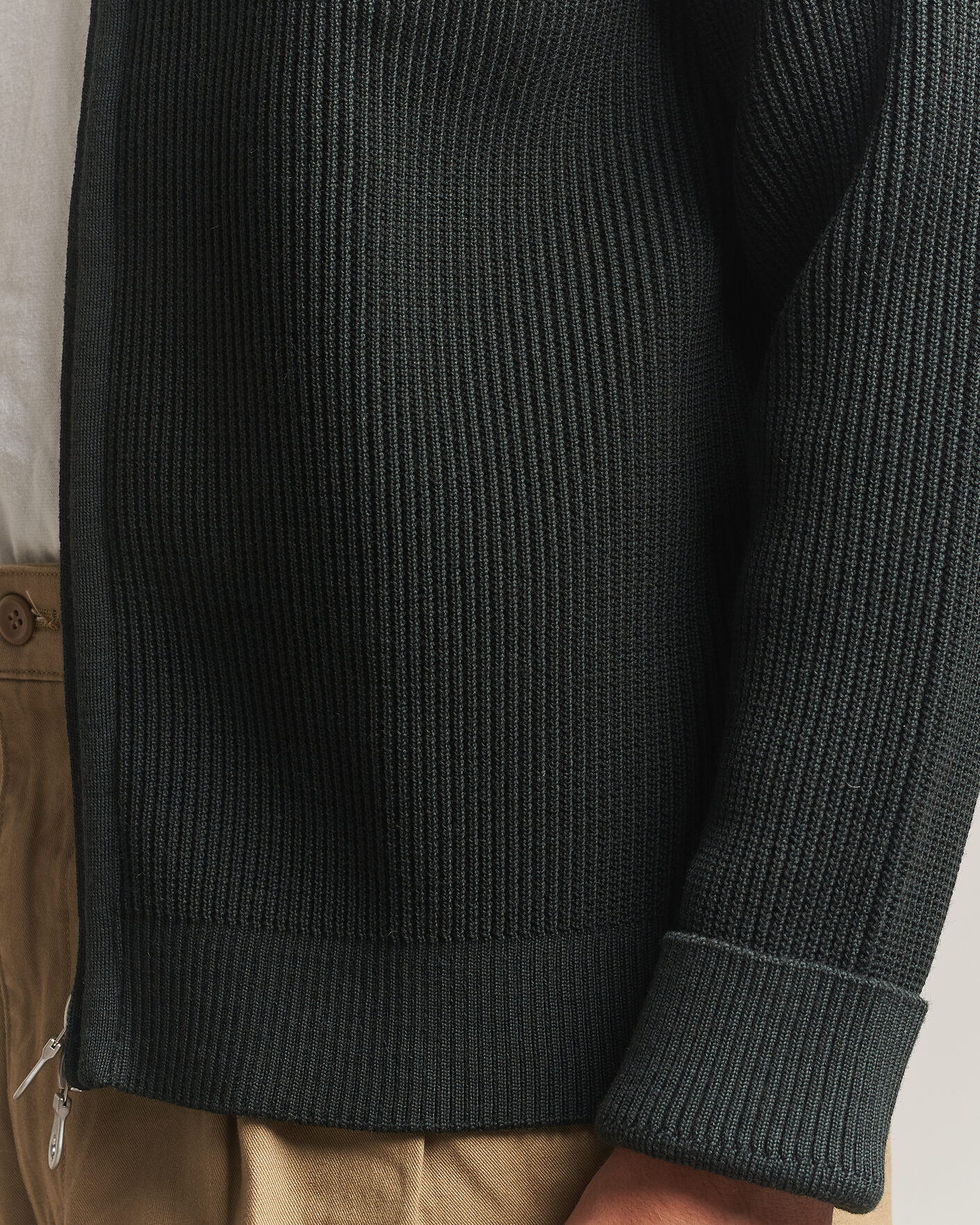 Men | Sweaters & Knitwear | S.N.S. Herning | Render Full Zip Terrain Green