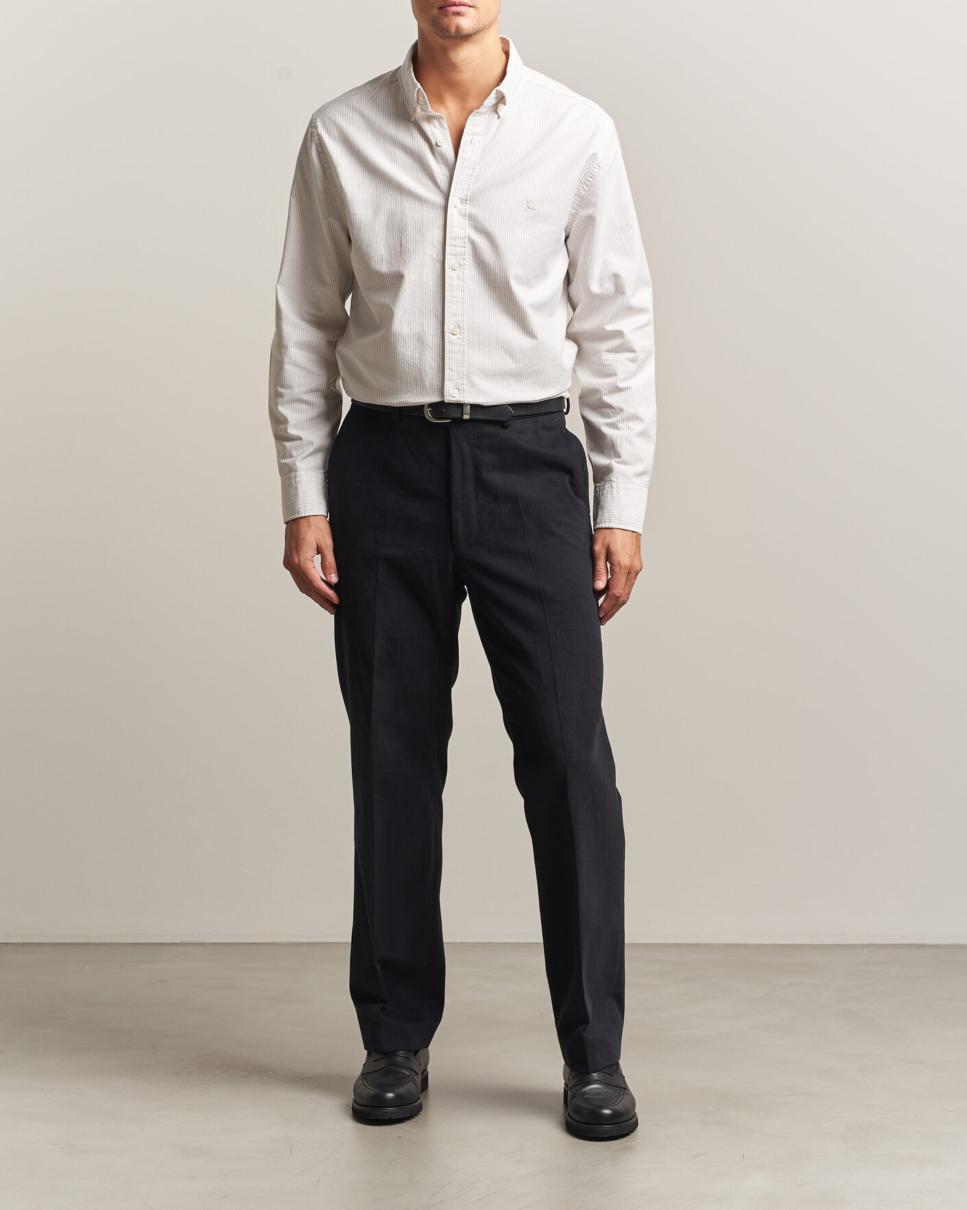 Men | Shirts | Charles Tyrwhitt | Button Down Stretch Oxford Shirt Stone