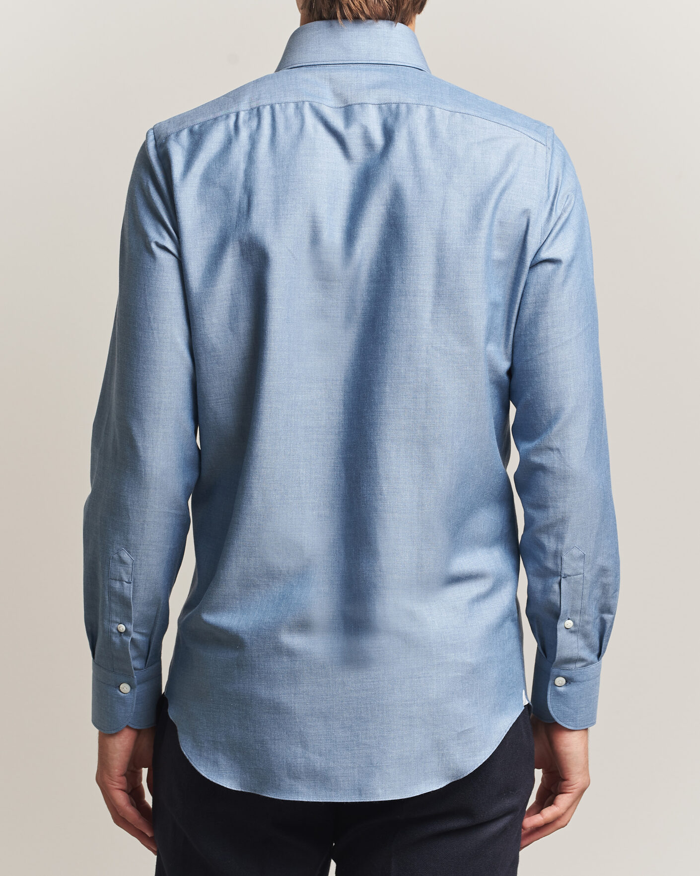 Men | Shirts | Finamore Napoli | Milano Slim Cashmere BD Shirt Light Blue