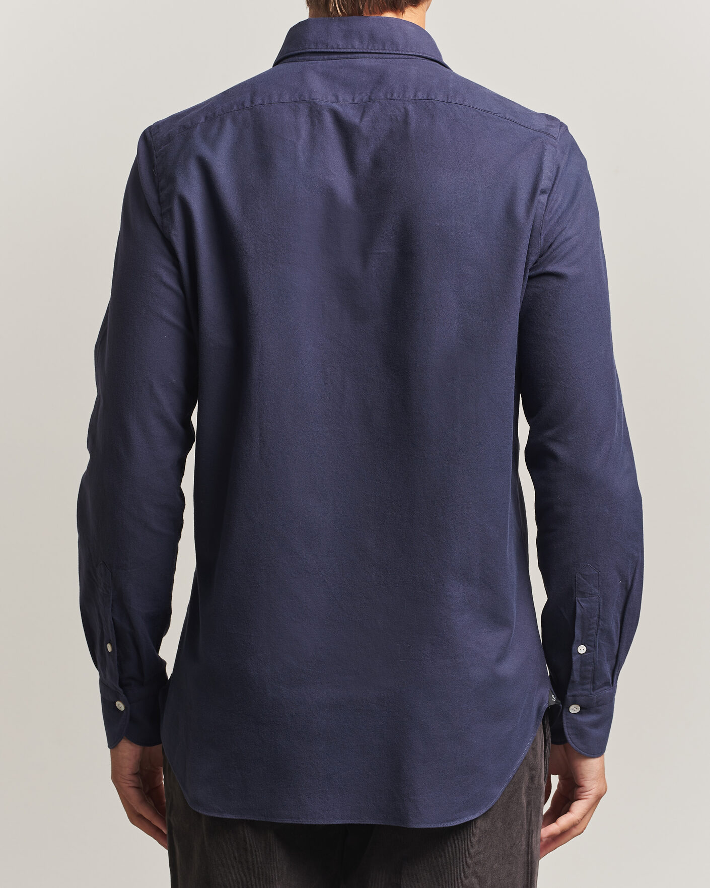 Men | Shirts | Finamore Napoli | Gaeta Flannel Sport Shirt Navy