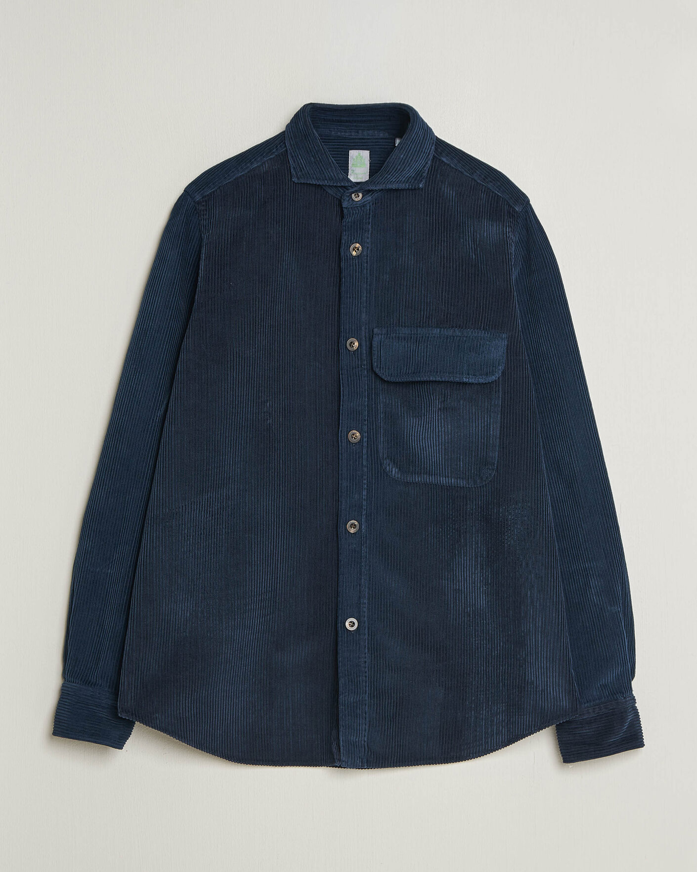 Men | Shirts | Finamore Napoli | Garment Dyed Corduroy Overshirt Navy