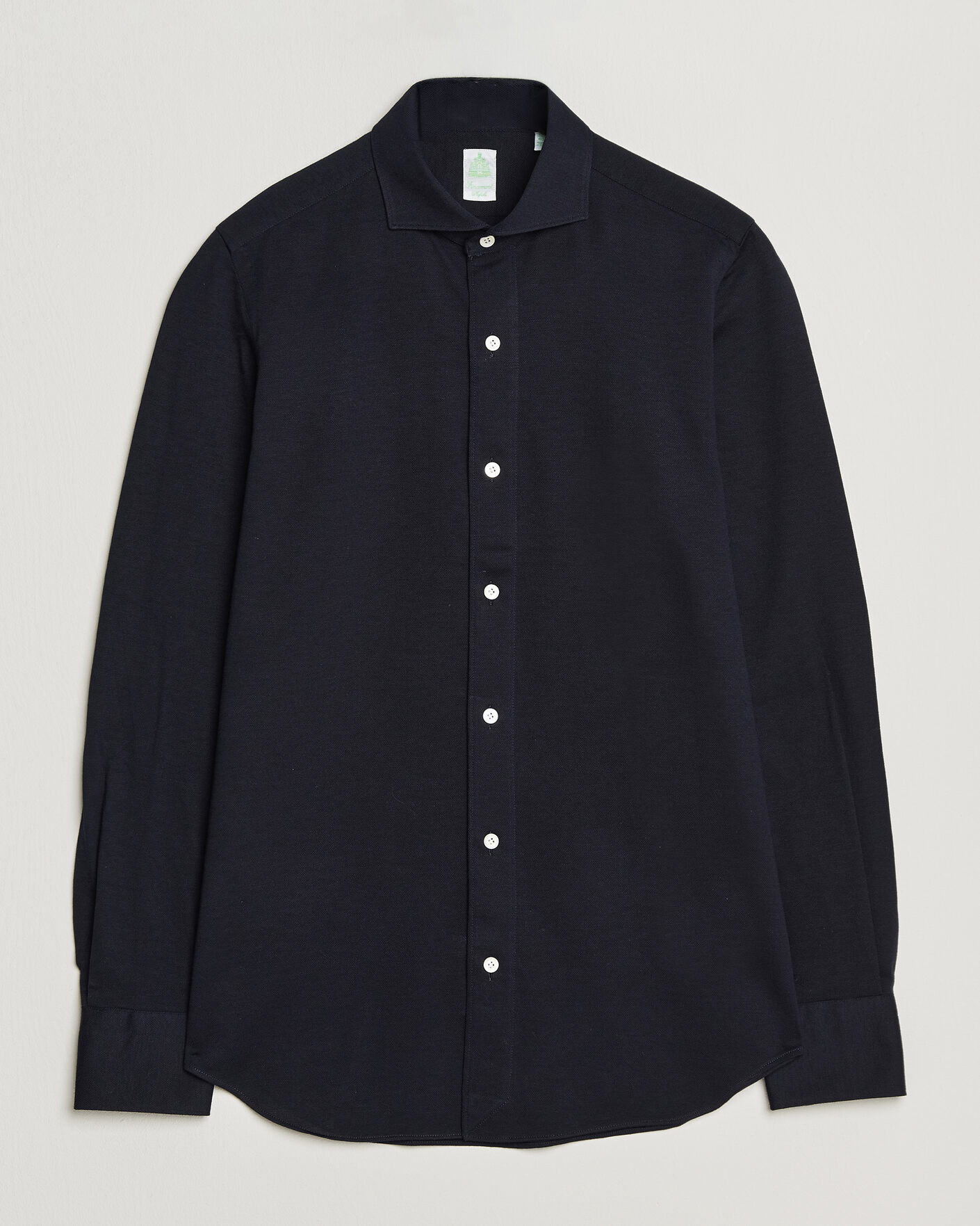 Men | Shirts | Finamore Napoli | Cotton/Cashmere Jersey Shirt Navy