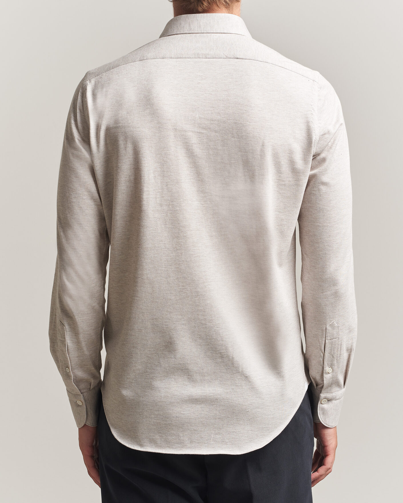 Men | Shirts | Finamore Napoli | Cotton/Cashmere Jersey Shirt Beige