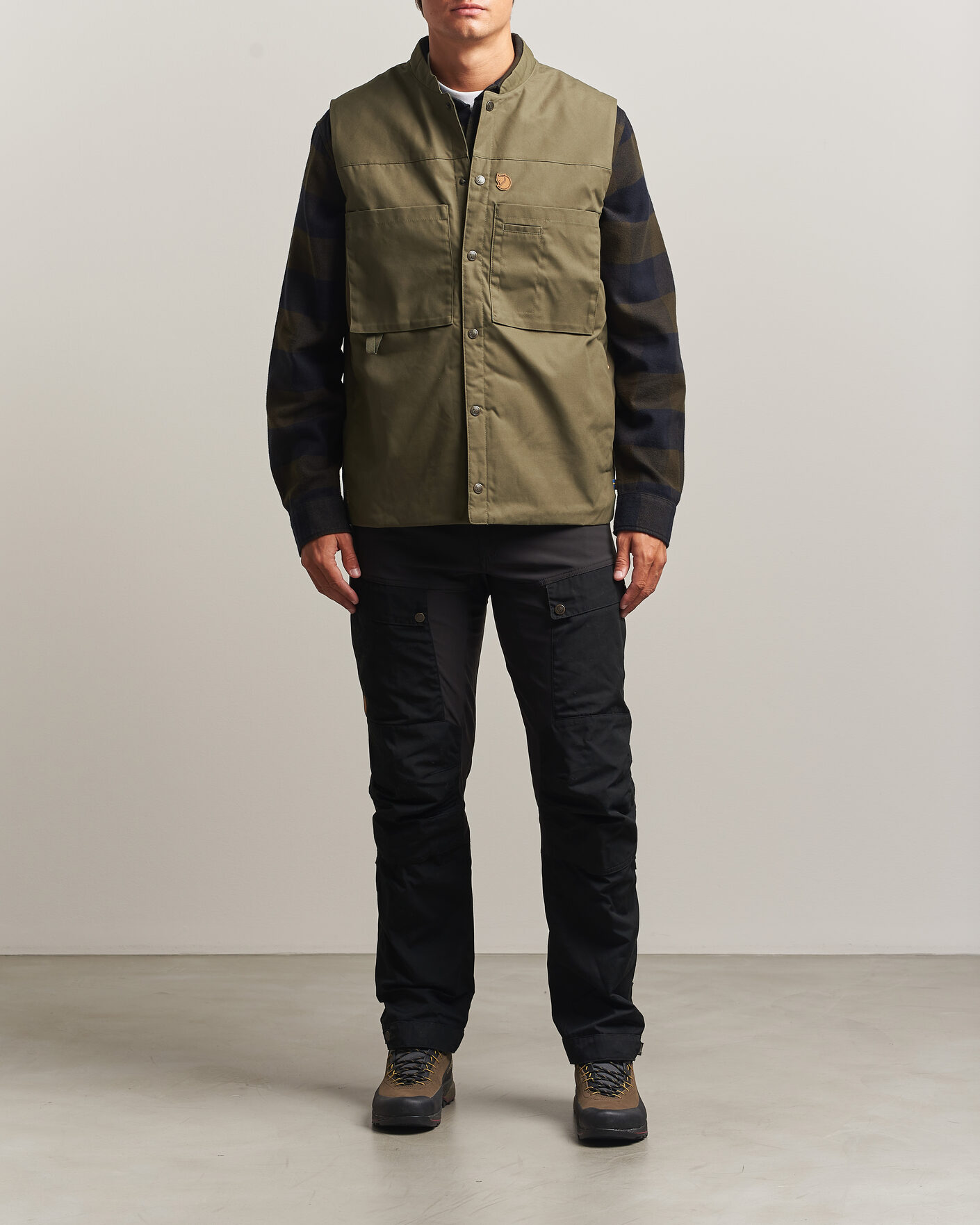 Men | Gilets | Fjällräven | Singi Padded Vest Laurel Green