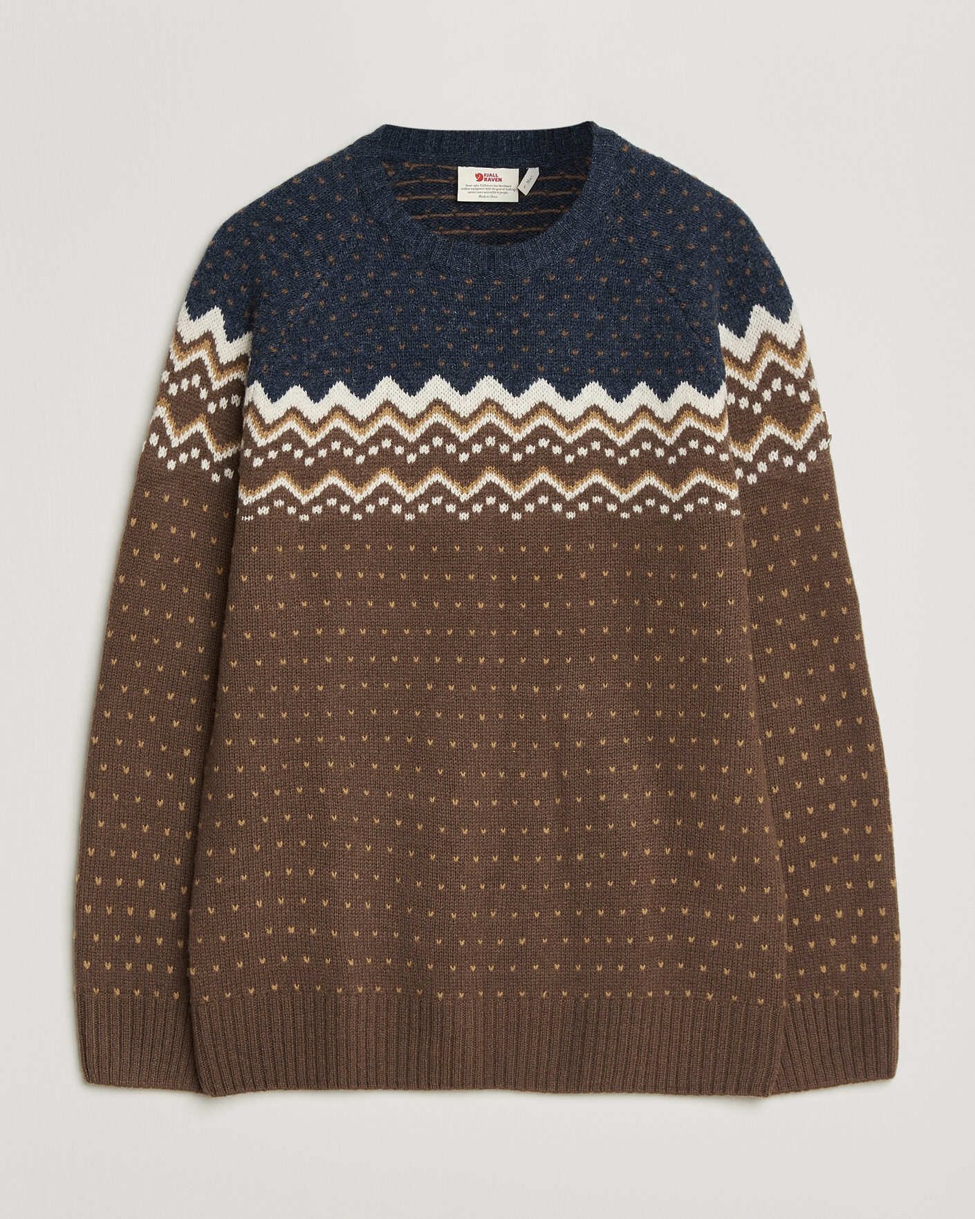 Men | Sweaters & Knitwear | Fjällräven | Övik Knit Wool Sweater Dark Oak