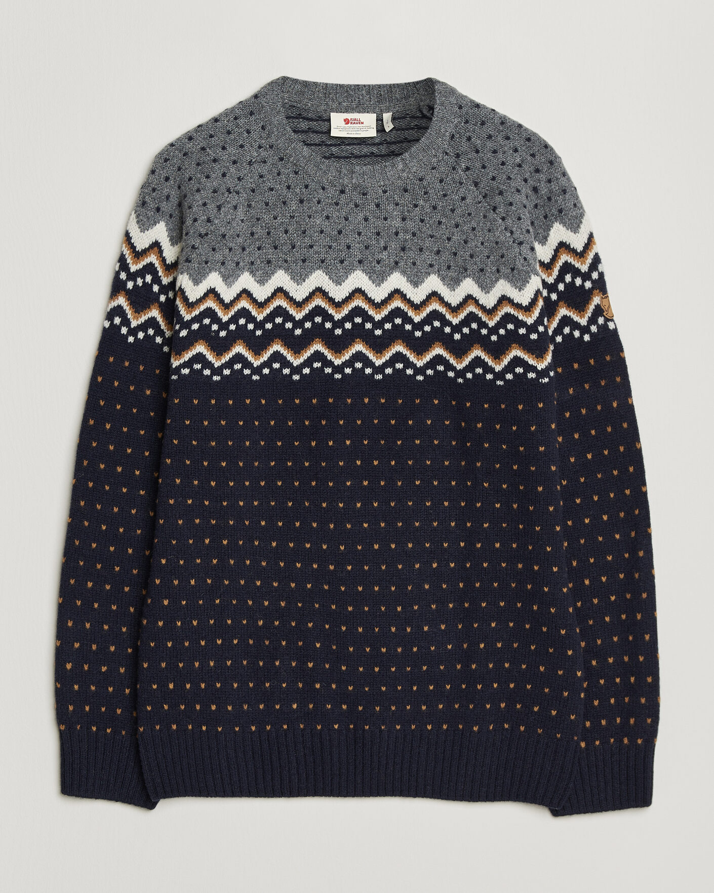 Men | Sweaters & Knitwear | Fjällräven | Övik Knit Wool Sweater Dark Navy