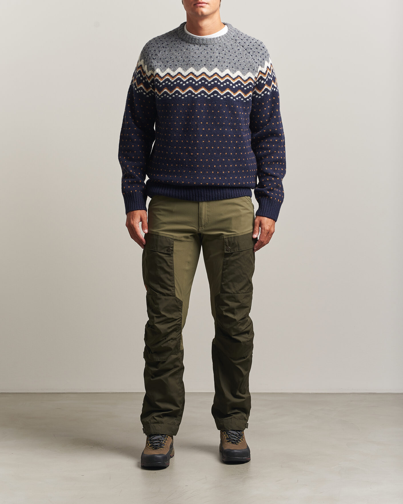 Men | Sweaters & Knitwear | Fjällräven | Övik Knit Wool Sweater Dark Navy