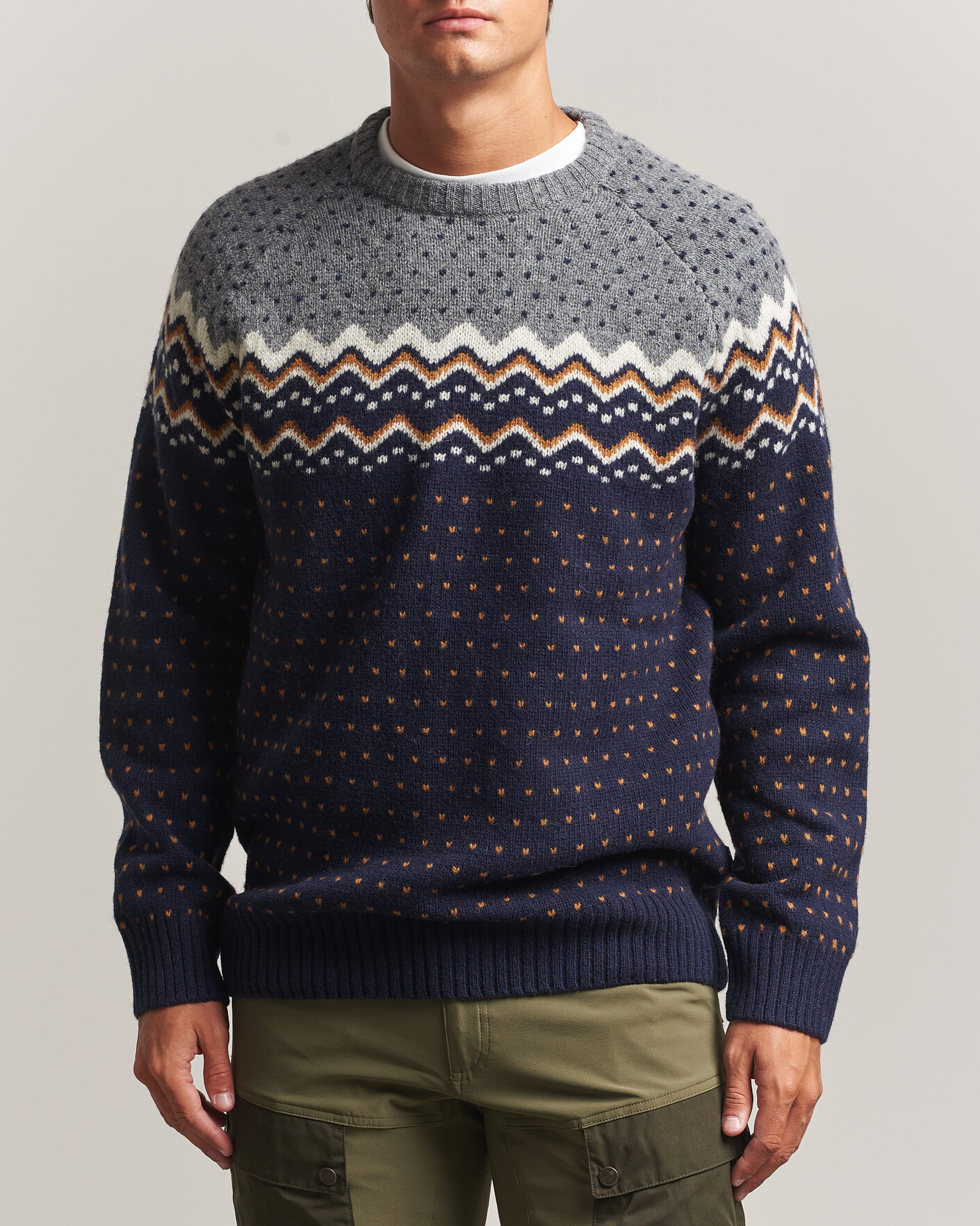 Men | Sweaters & Knitwear | Fjällräven | Övik Knit Wool Sweater Dark Navy
