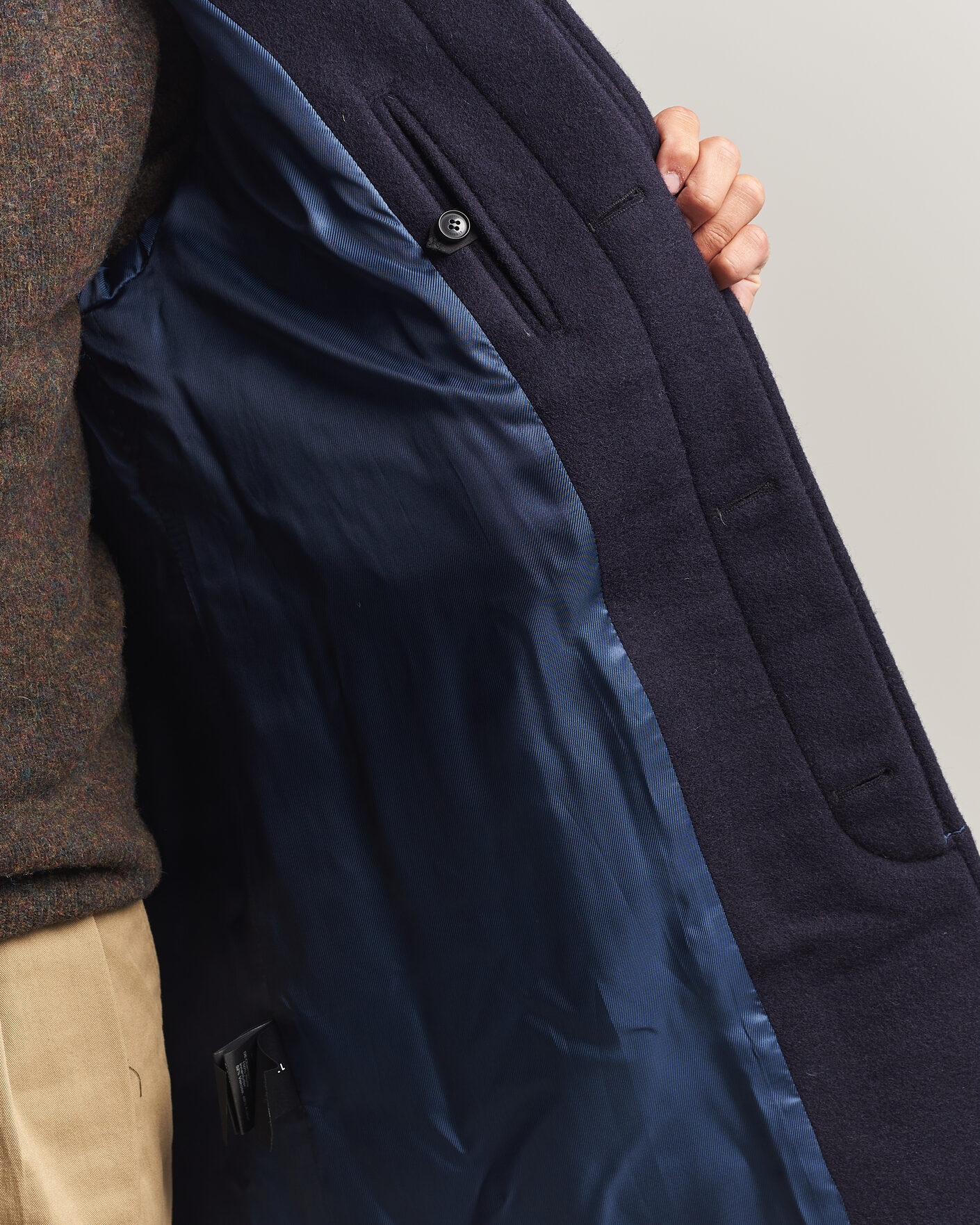 Men | Coats & Jackets | Gloverall | Hynes Wool Coat Navy