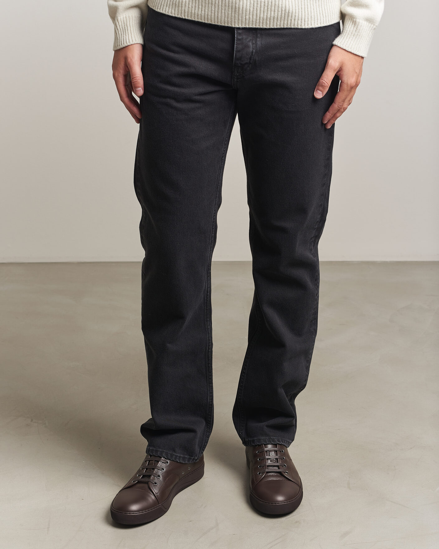 Men | Sneakers | Lanvin | DBB1 Grain Leather Cap Toe Sneaker Brown